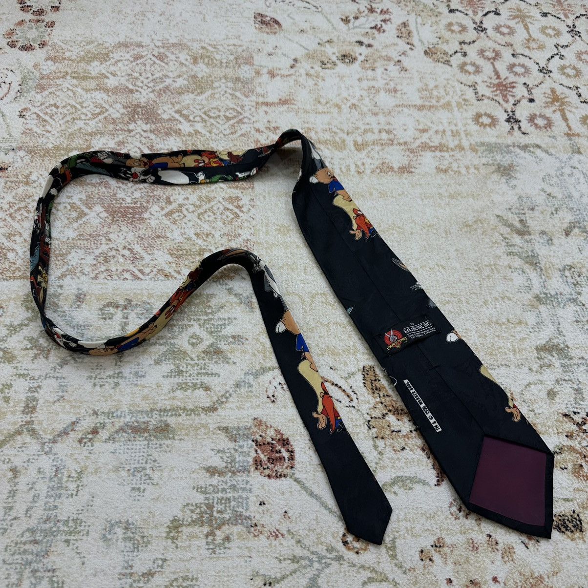 Cartoon Network Vintage Warner Bros Looney Tunes Cartoon Streetwear Tie 90s Size ONE SIZE - 2 Thumbnail