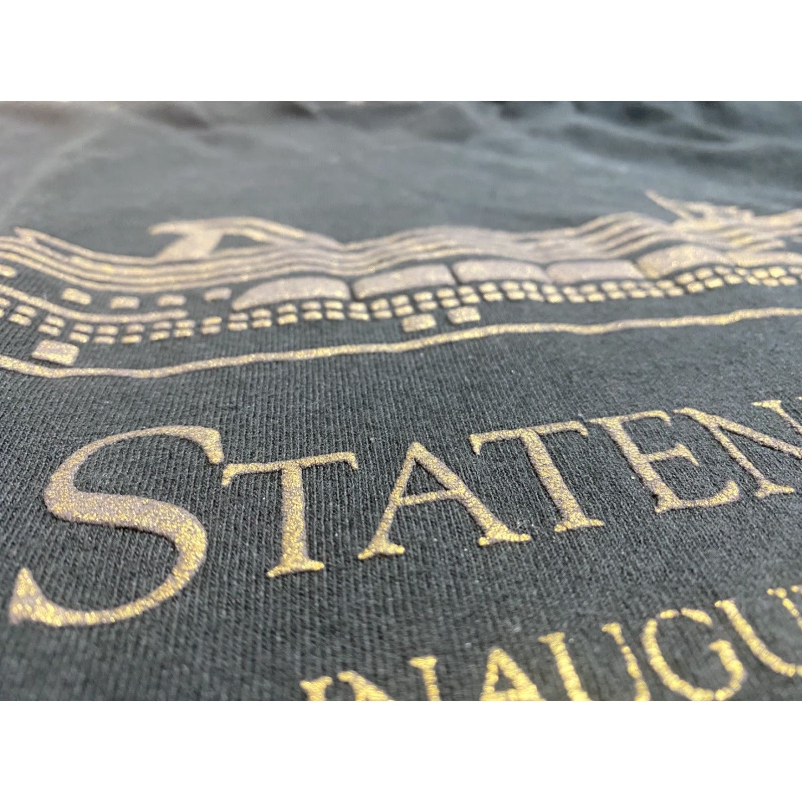 Fruit Of The Loom VINTAGE Statendam Inaugural Year 1993 Unisex Adult T-Shirt Crew Neck Short Sleeve 100% Pre-Shrunk Cotton Made in USA Fruit of the Loom Black L Size US L / EU 52-54 / 3 - 7 Thumbnail