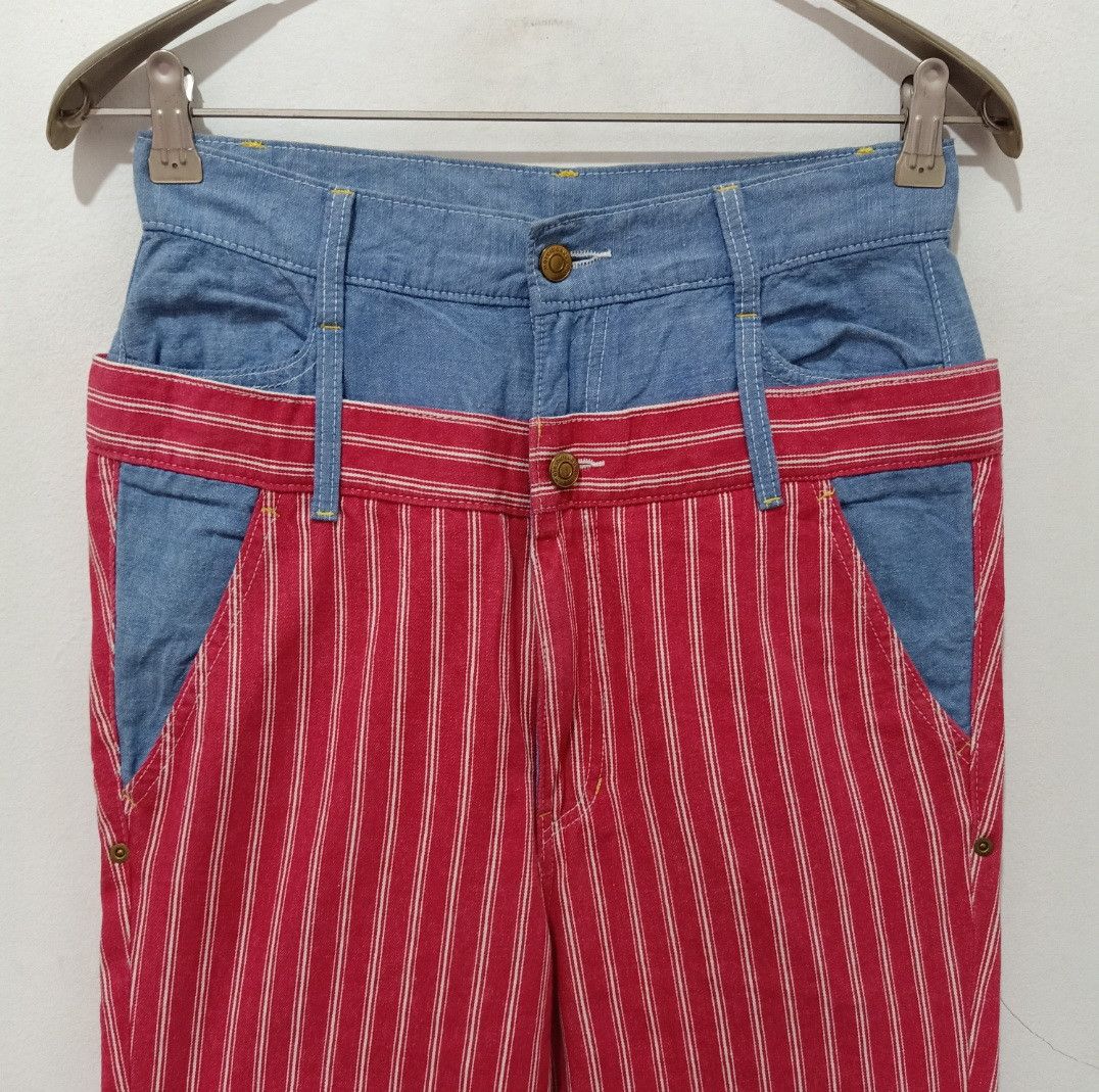 Issey Miyake Mercibeaucoup by Issey Miyake Striped Double Waist Pant Size US 32 / EU 48 - 3 Thumbnail