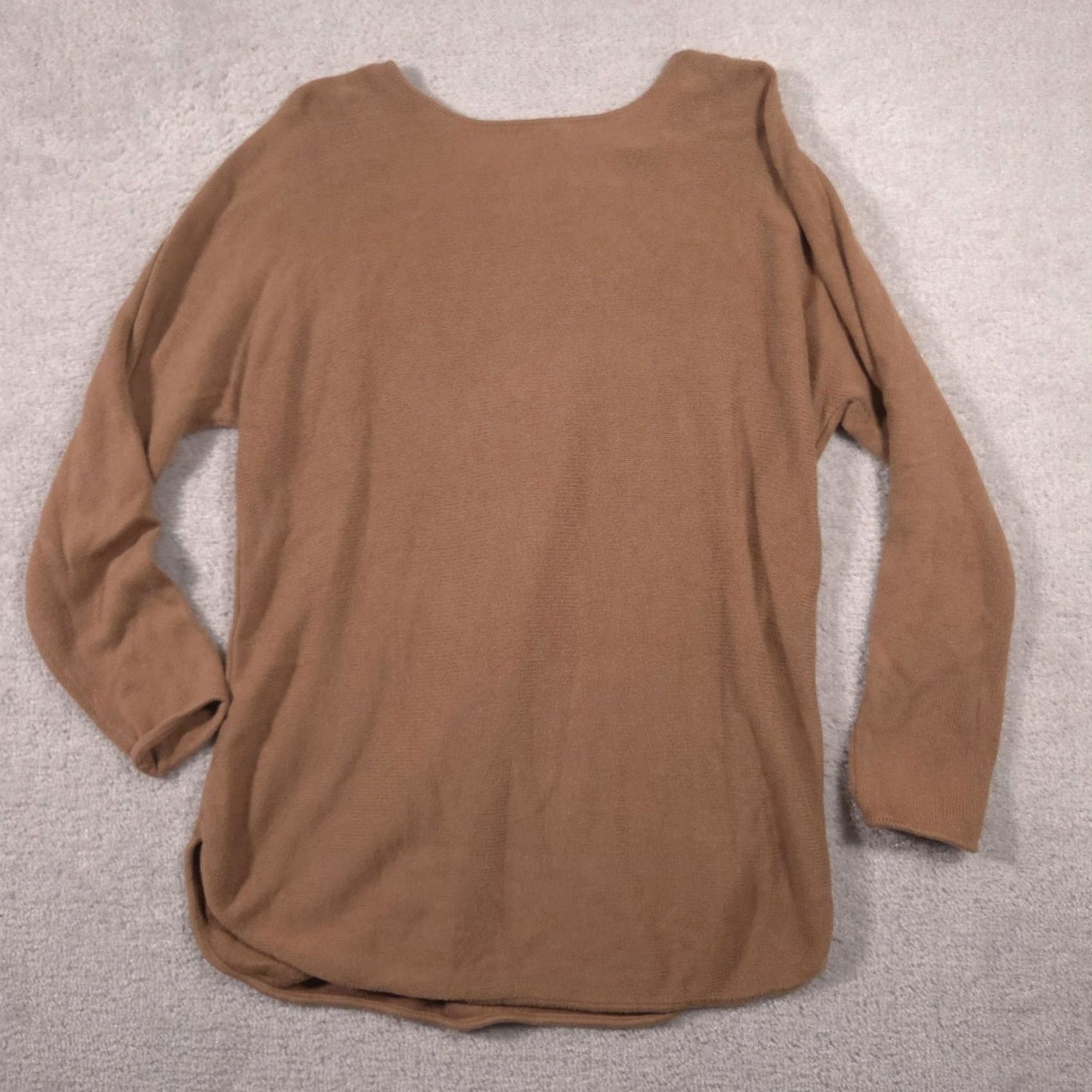 Vintage MICHAEL Michael Kors Sweater Womens XL Brown Crew Neck Back Zip Knit Pullover Size XL / US 12-14 / IT 48-50 - 2 Thumbnail