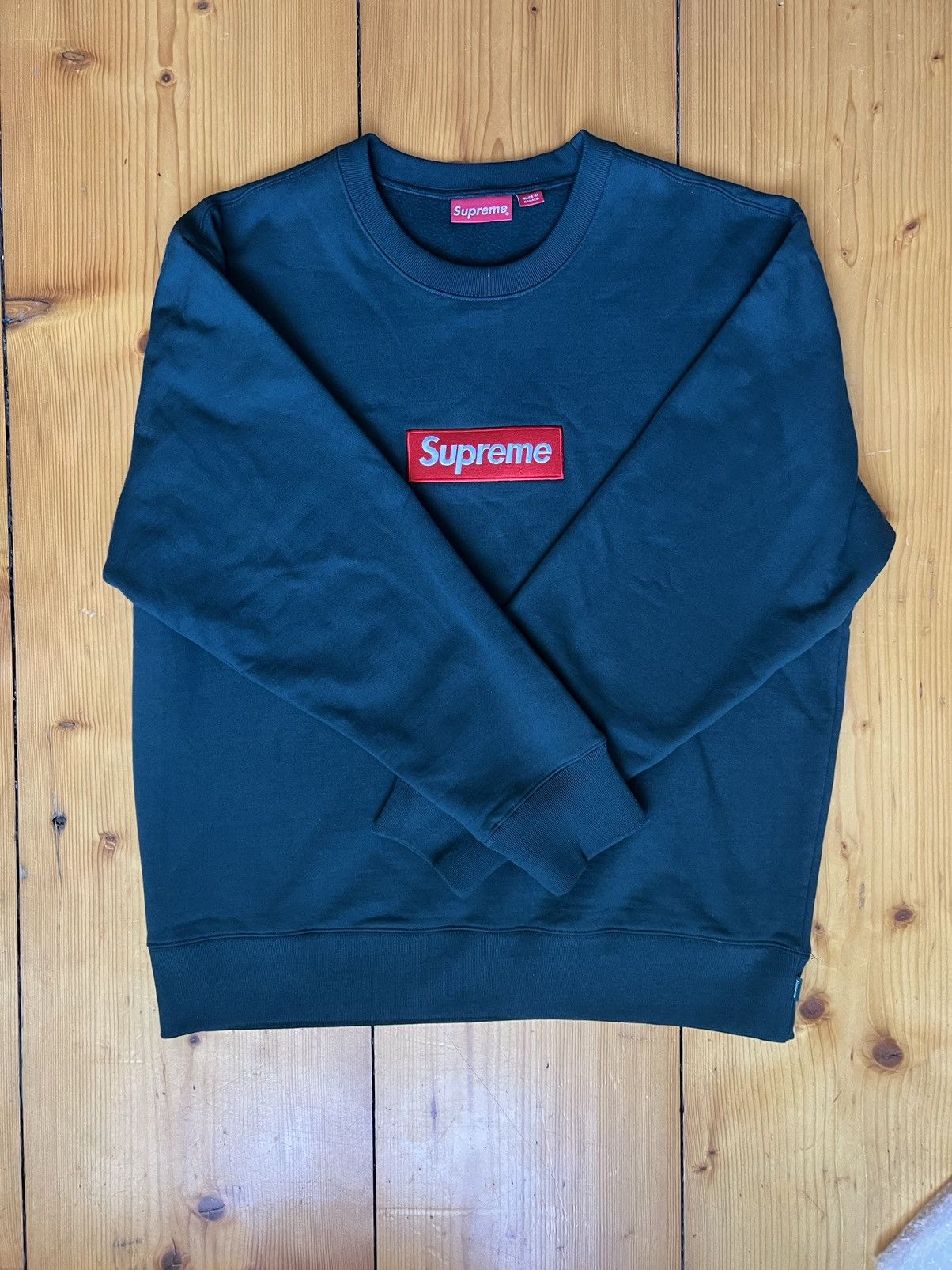 Supreme Supreme Box Logo Crewneck Dark Pine | Grailed