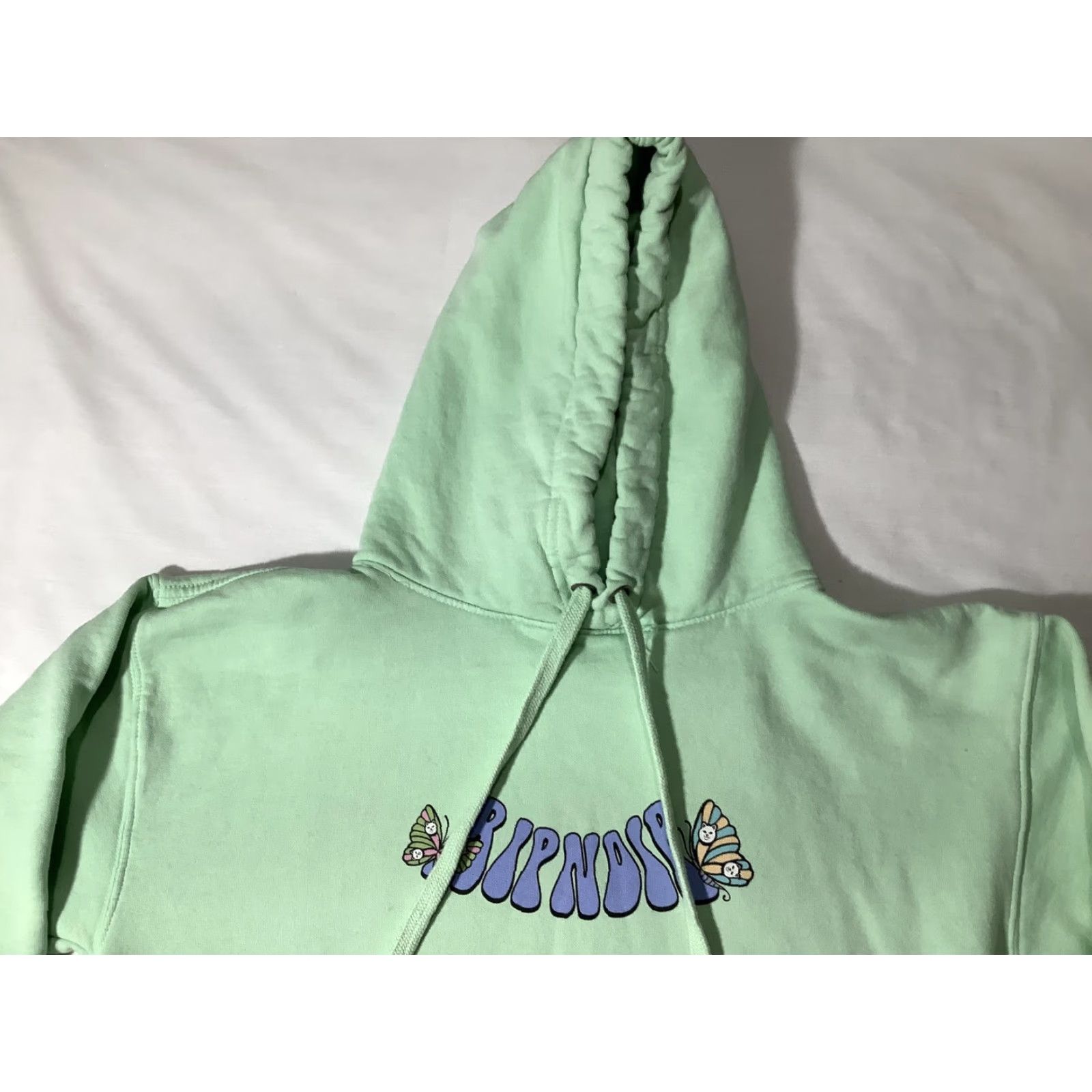 RIPNDIP RIPNDIP Hoodie Sweatshirt Mens XS Mint Green Must Be Nice Alien Cat Graphic Size US XS / EU 42 / 0 - 2 Thumbnail