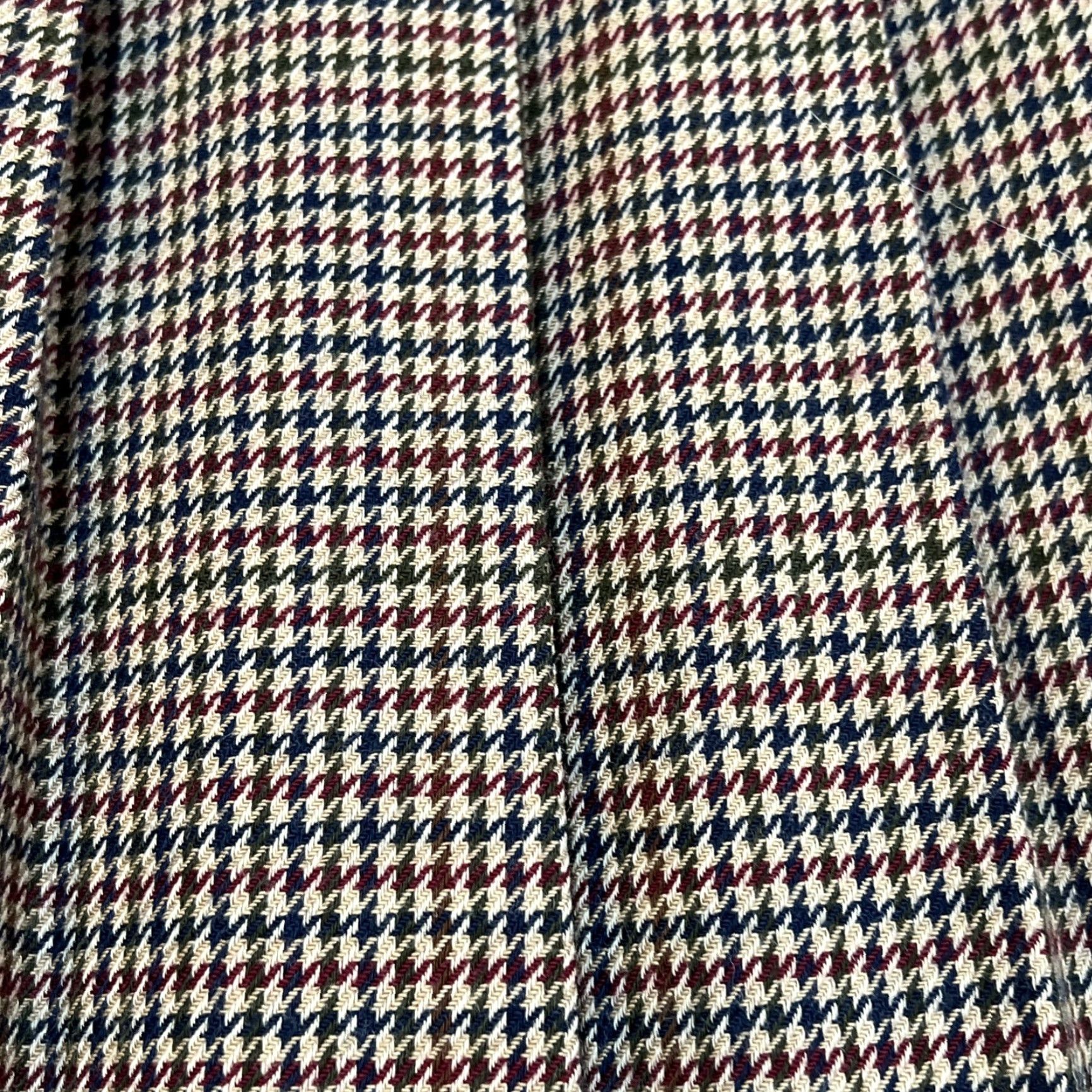 Vintage VINTAGE LL Bean Wool Skirt 8P Petite Houndstooth Brown Midi Pleated Lined 1980s Size 30" / US 8 / IT 44 - 3 Thumbnail