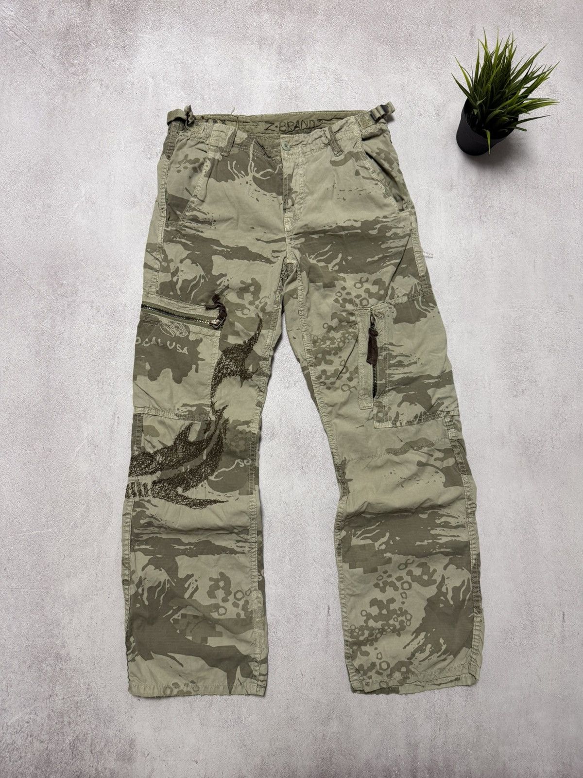 Vintage Z Brand Cargo Pants Baggy Japanese Y2K