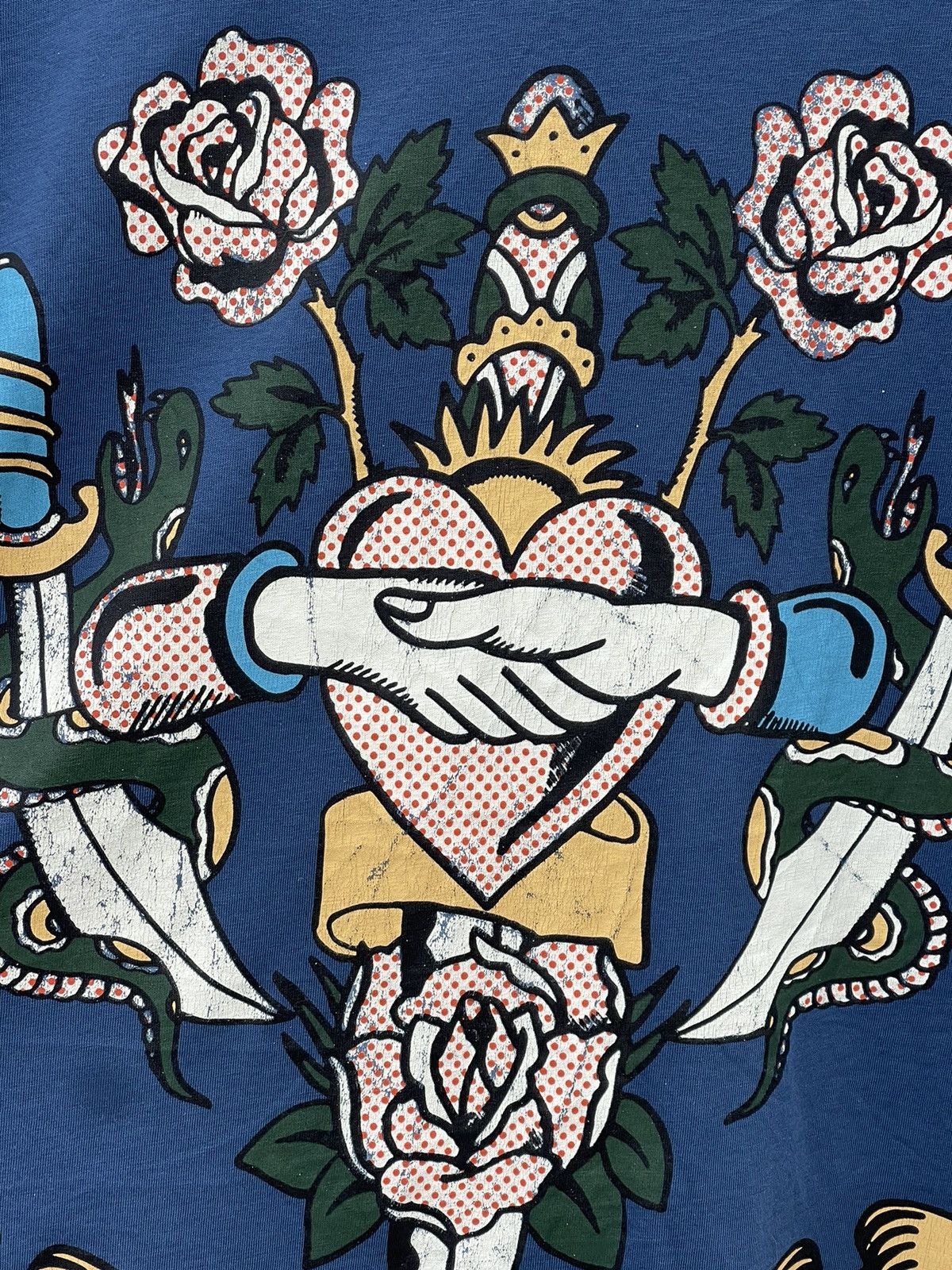 Ed Hardy × Moschino Love Moschino ed hardy style blue print t-shirt Size US M / EU 48-50 / 2 - 8 Thumbnail