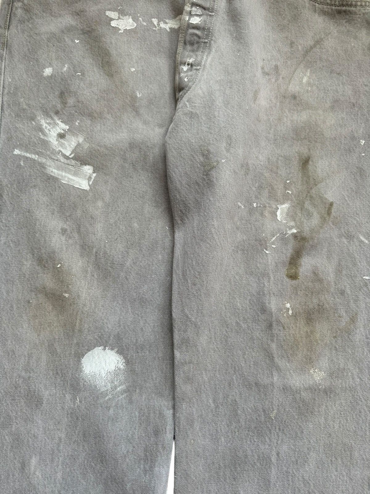 If Six Was Nine Vintage Levi's 501 Grey Wash Painter Denim Jeans Size US 35 - 8 Thumbnail