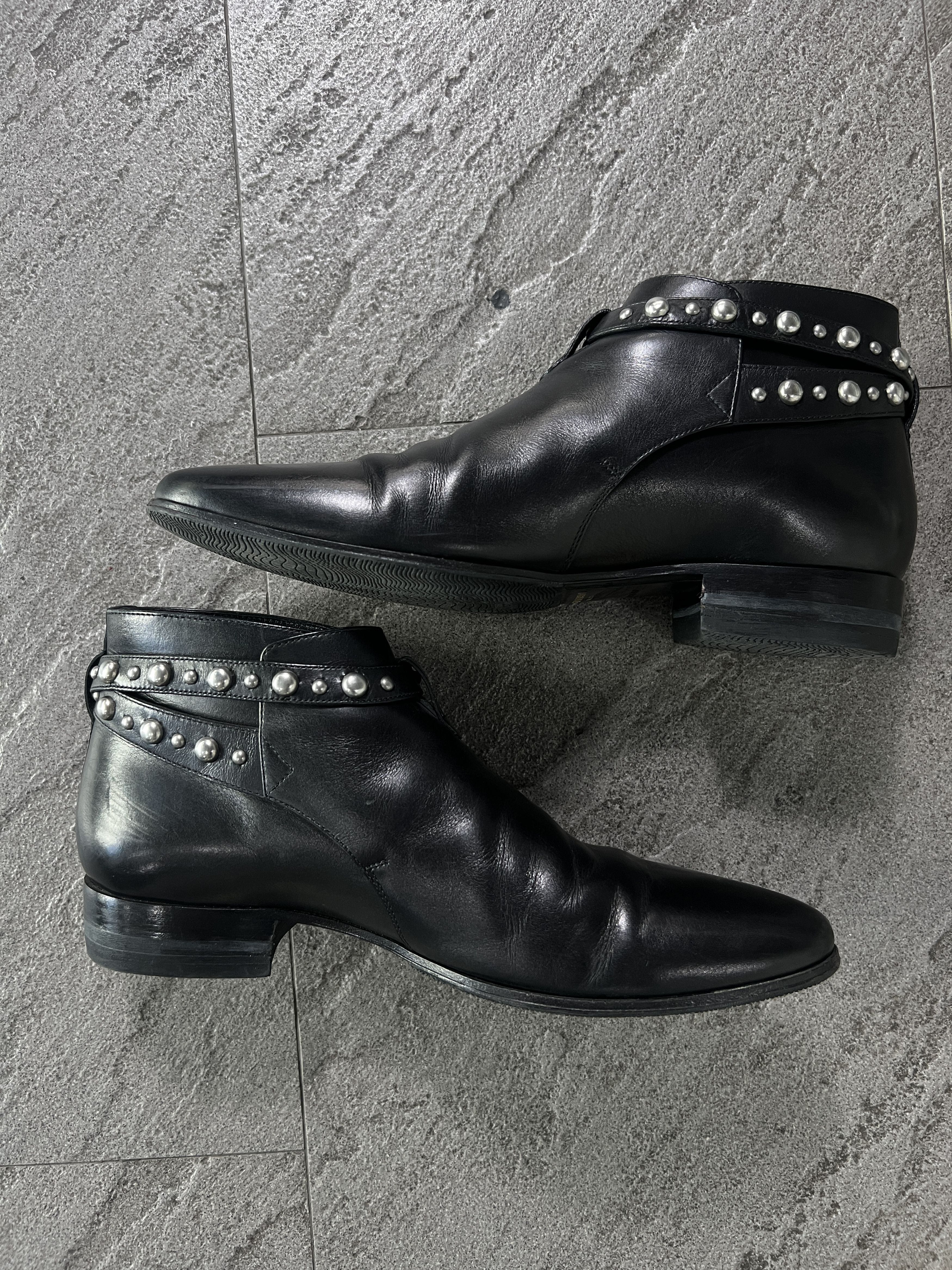 Saint Laurent Paris Saint Laurent Paris Stud Harness Ankle Boots Black EU40 Size US 7 / EU 40 - 8 Thumbnail