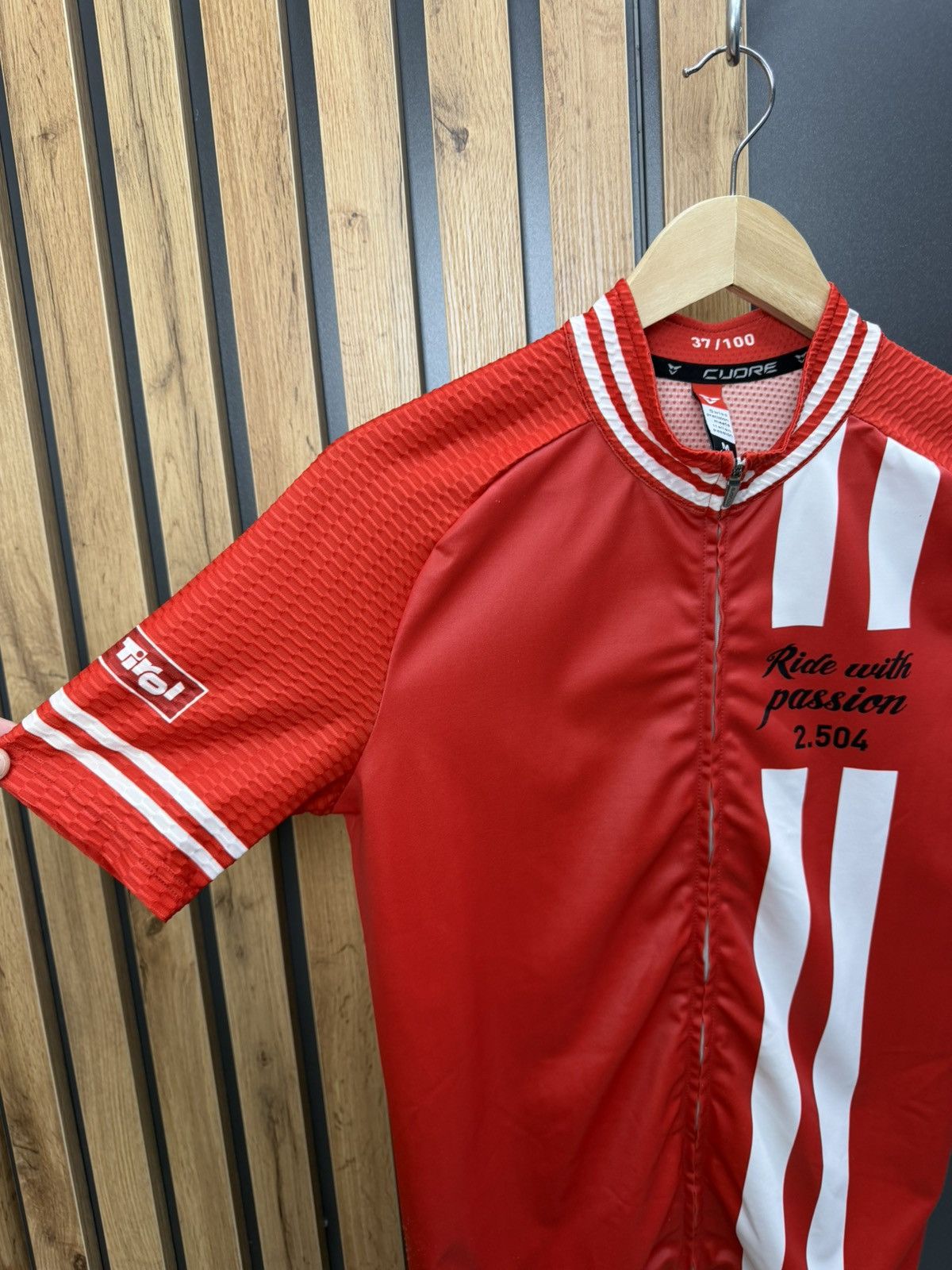 Other Cuore Cycling Jersey Ride With Passion Red White Full Zip M Size US M / EU 48-50 / 2 - 5 Thumbnail