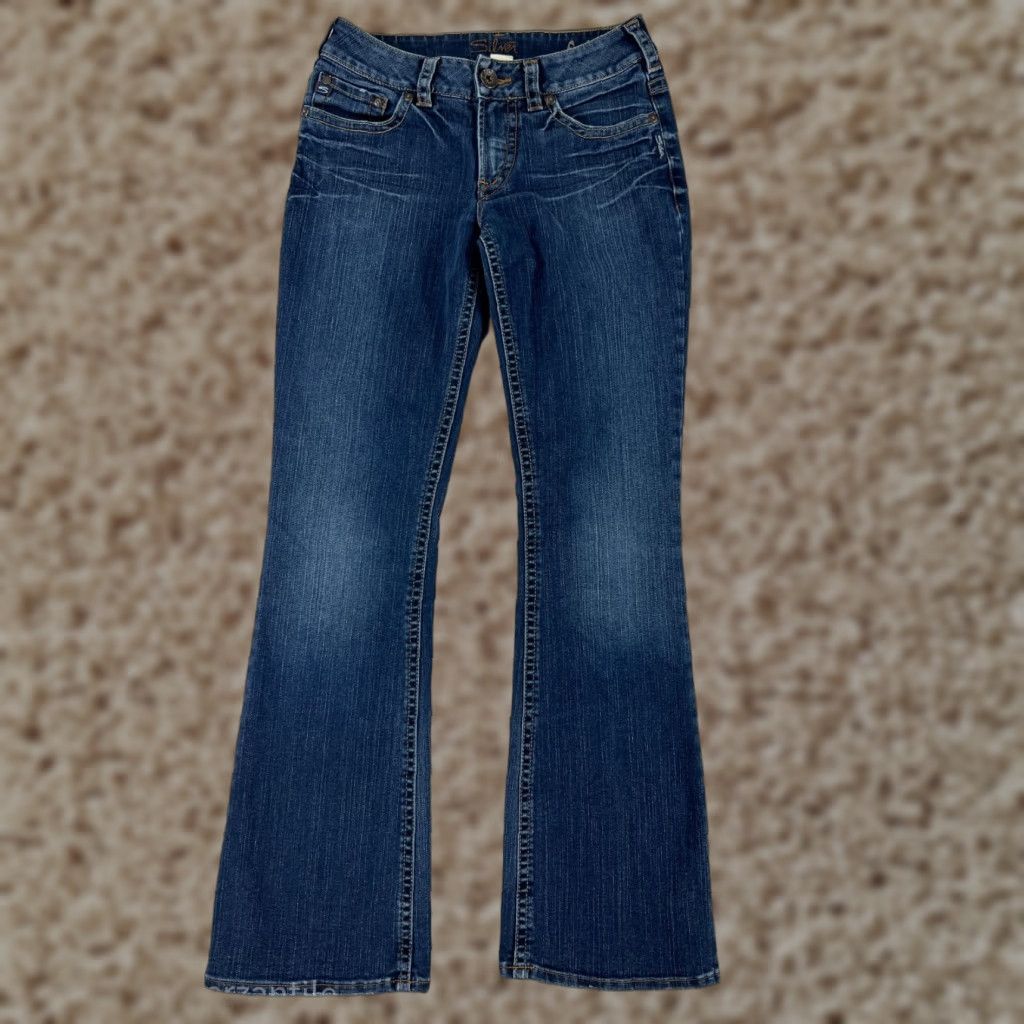 Silver Jeans Co. Silver Jeans Pants Womens 28 Blue Denim Suki Boot Cut Cotton Blend Western Size 28" / US 6 / IT 42 - 1 Thumbnail