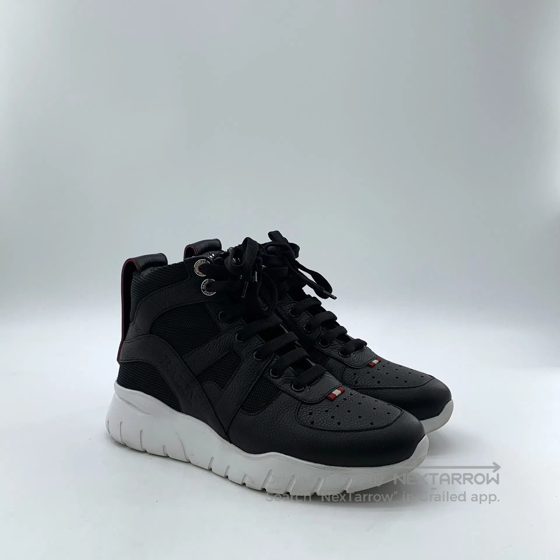 Burberry Burberry Black leather laced casual flat high-top sports s Size US 6 / EU 39 - 2 Thumbnail