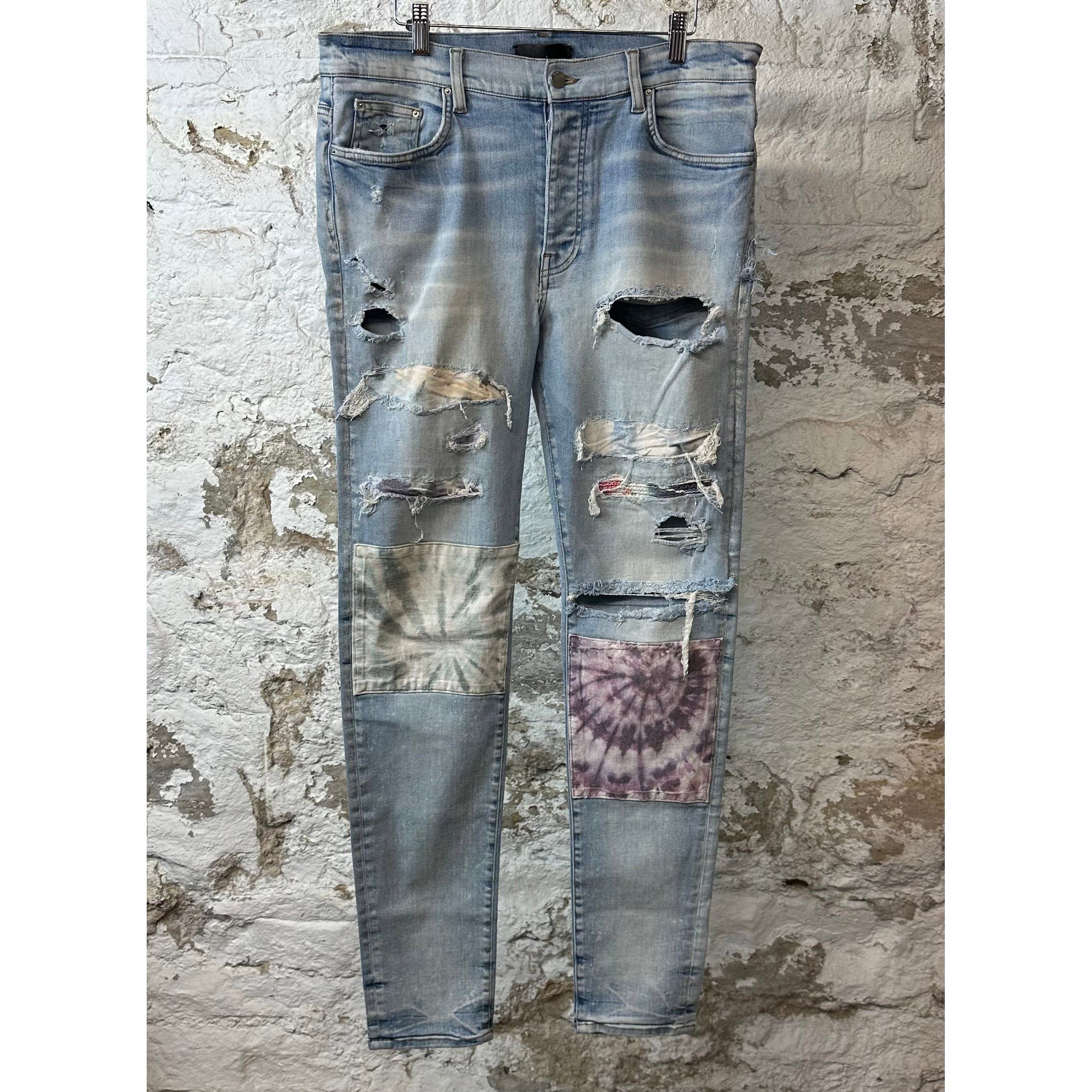Amiri Amiri Tie Dye Patch Blue Denim Size 36 Size US 36 / EU 52 - 1 Thumbnail
