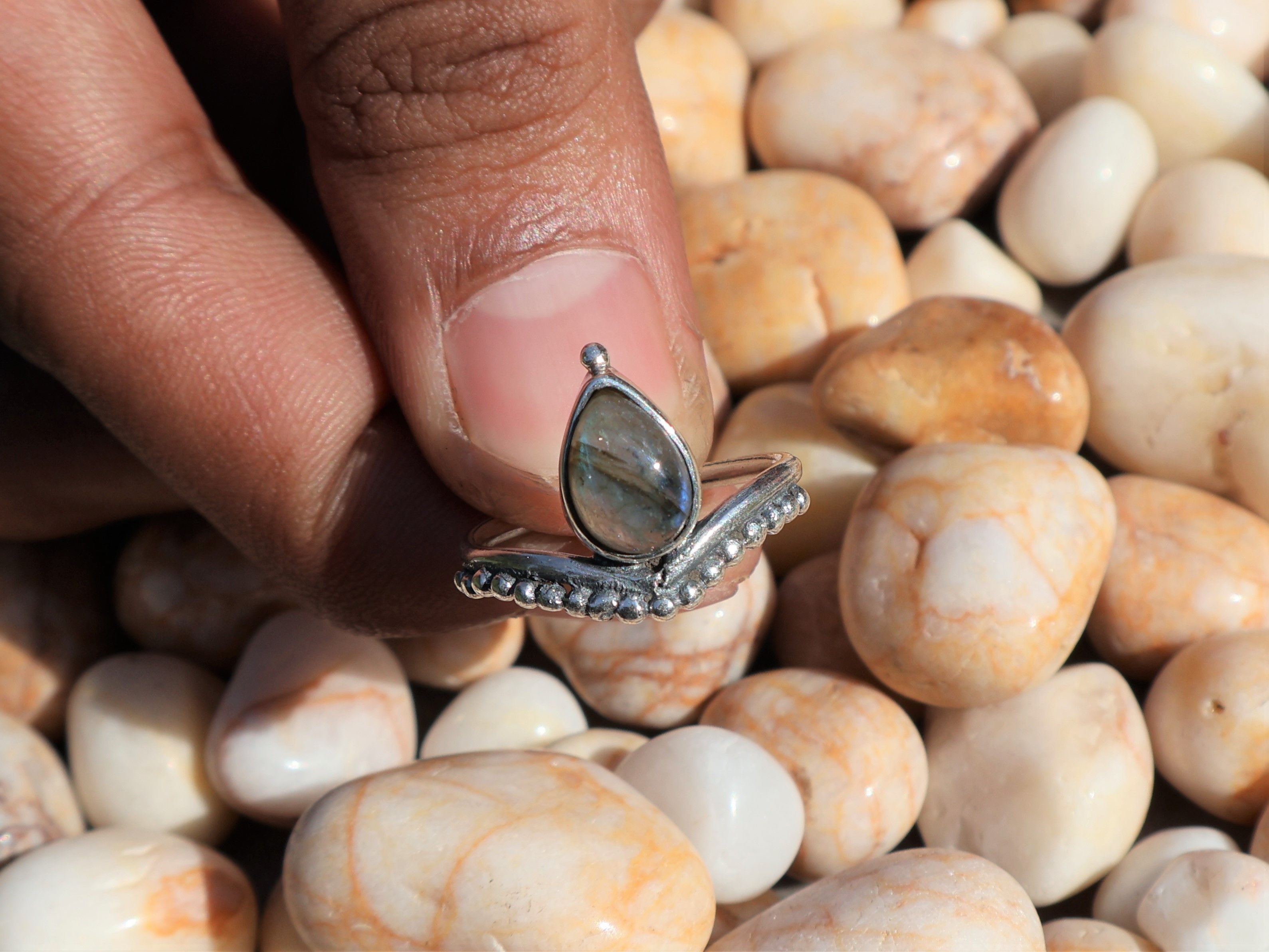 Handmade Labradorite Ring, 925 Sterling Silver, Handmade Women Ring, Size ONE SIZE - 6 Thumbnail