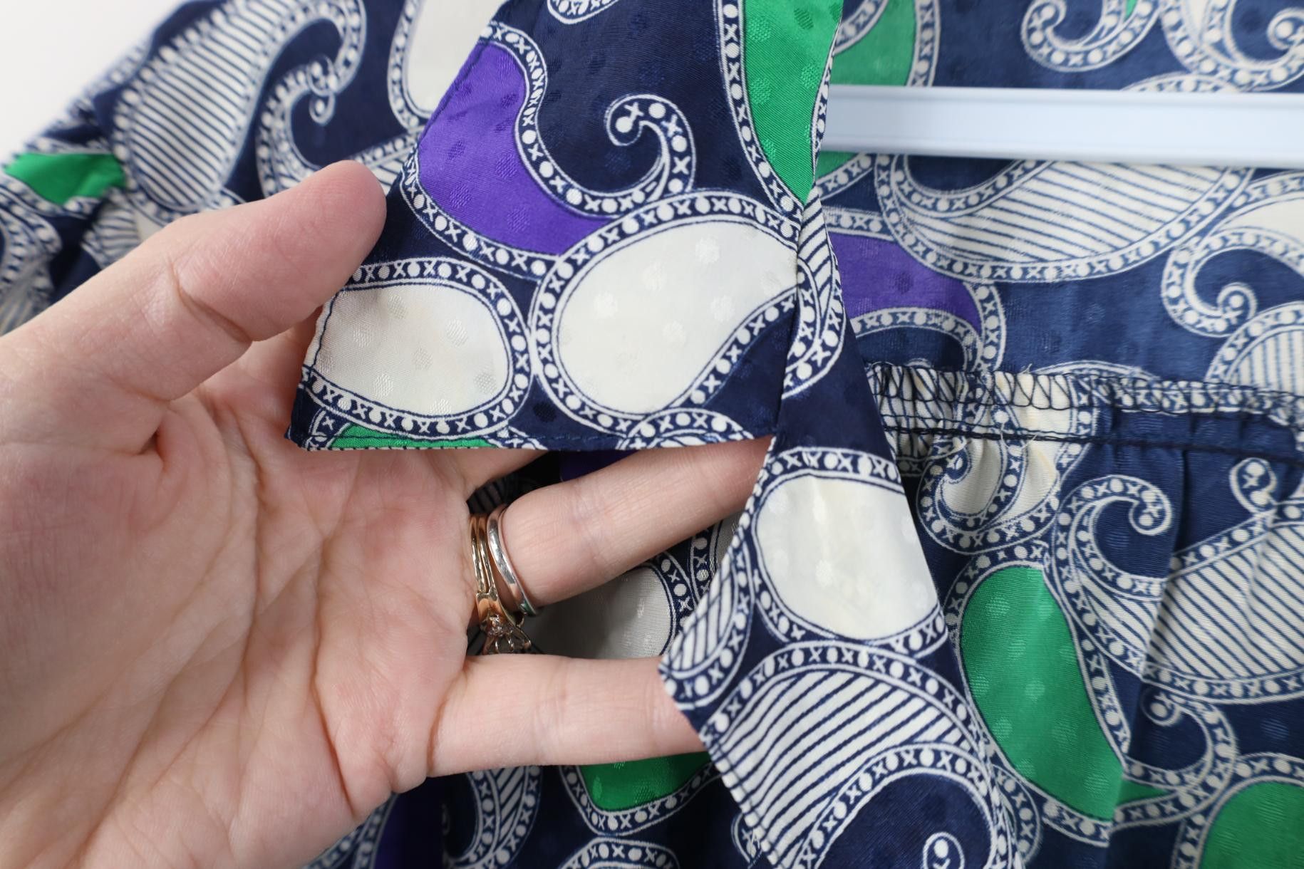 Vintage Vintage 90s Streetwear Polyester Paisley Button Shirt USA Size 3XL / US 20-22 - 6 Thumbnail