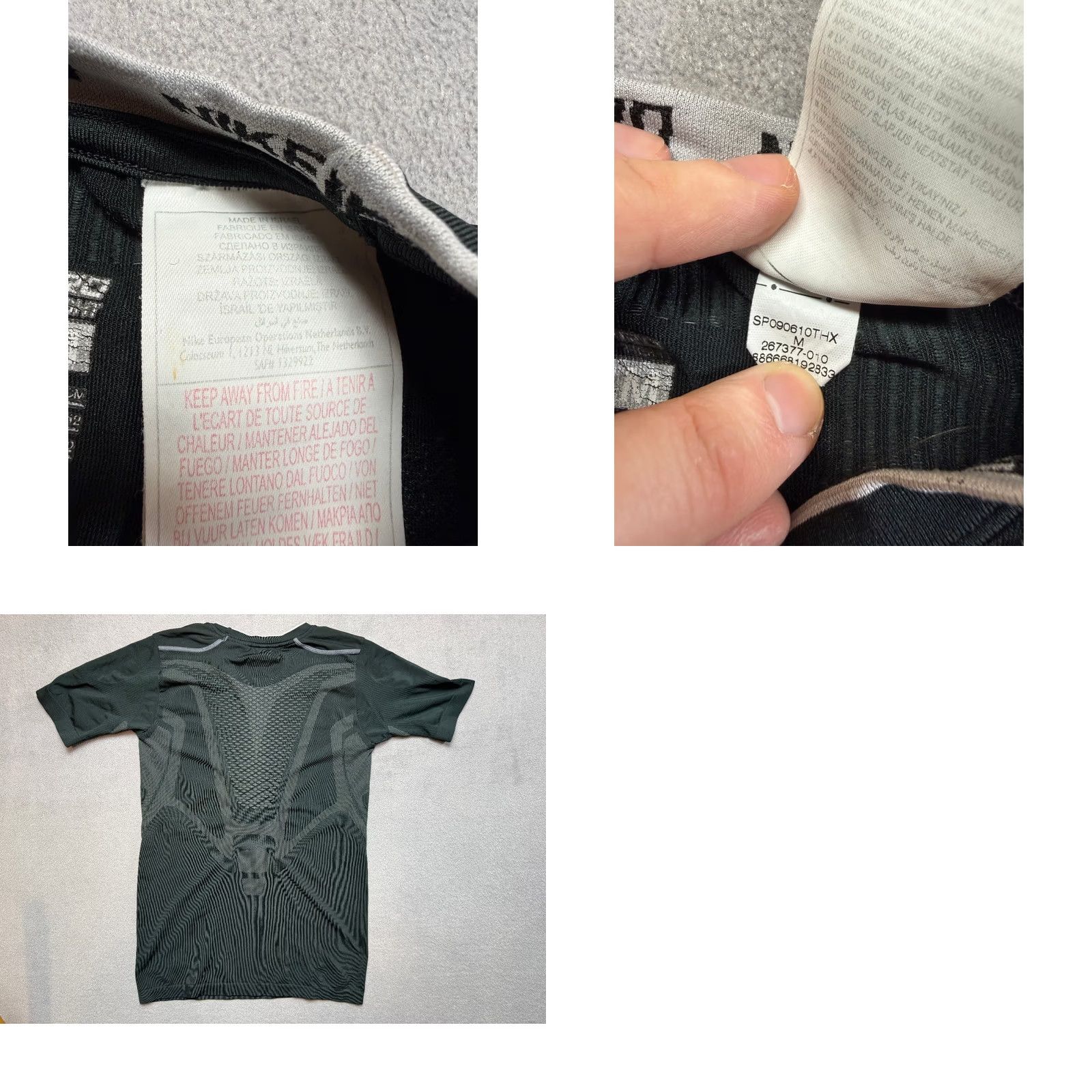 Nike Nike Pro Tight shirt M Black Adult Mens T-Shirt Nike Pro, Short Sleeve, Activewear Size US M / EU 48-50 / 2 - 8 Thumbnail