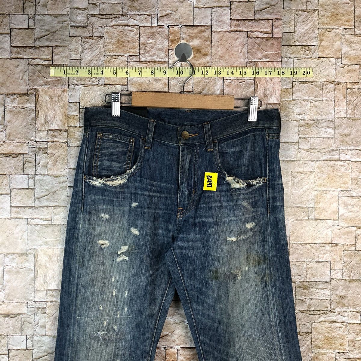 Japanese Brand Japanese Brand Blue Distressed Denim Pants #A997 Size US 28 / EU 44 - 4 Thumbnail