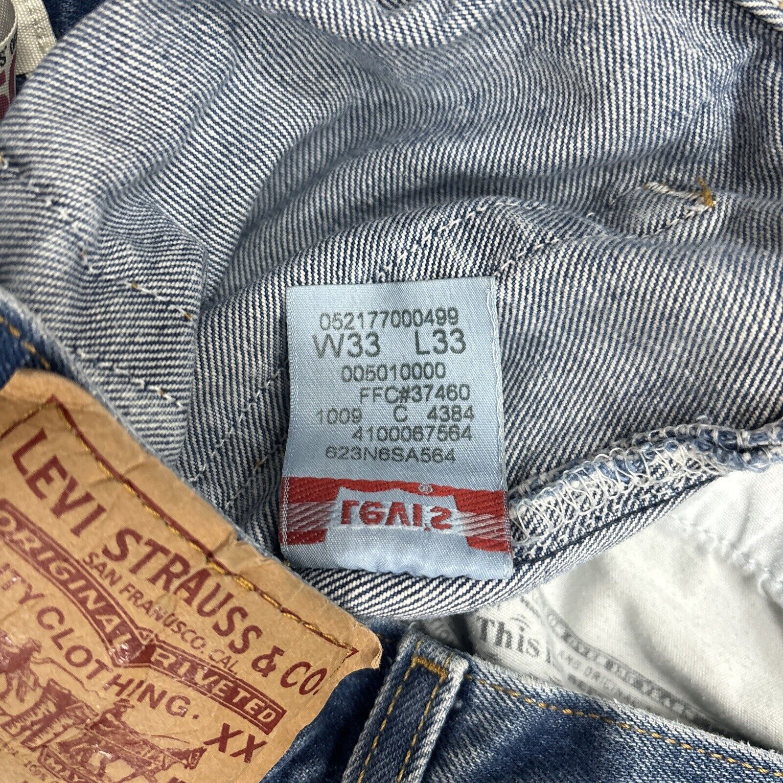 Levi's Vintage Y2k LEVIS 501XX Jeans Button Fly Denim Tag 33x33 Size US 33 - 5 Thumbnail