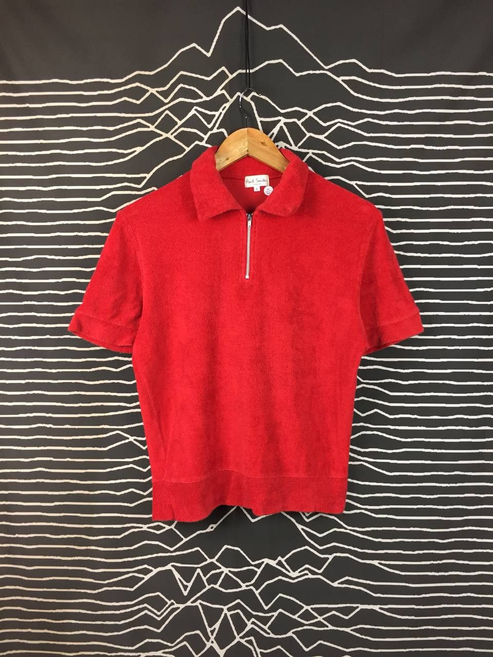 Paul Smith Vtg Paul Smith London Terry Cloth Quarter Zip Pullover Size US M / EU 48-50 / 2 - 2 Thumbnail