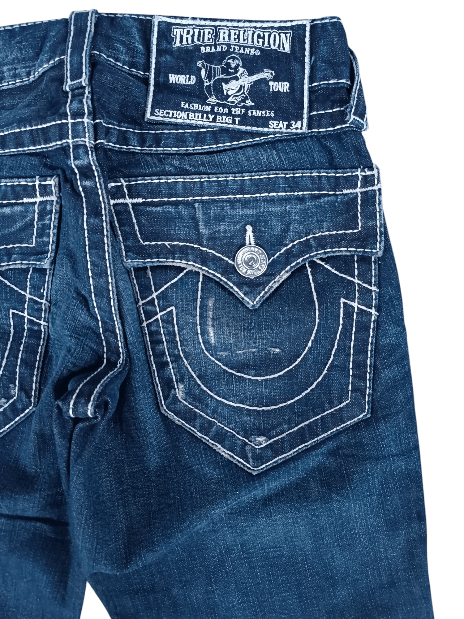 True Religion Vintage 2000 True Religion Billy Big T Grunge Flare Jeans Size US 30 / EU 46 - 16 Thumbnail