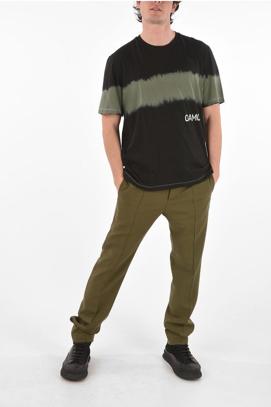 OAMC o1y0225 Logo Crewneck T-Shirt in Black/Sage Green Size US S / EU 44-46 / 1 - 4 Thumbnail