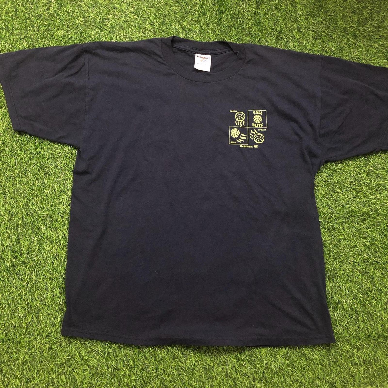 Jerzees Navy/Green Kearney, Nebraska Volleyball Graphic Tee Size US XL / EU 56 / 4 - 1 Thumbnail