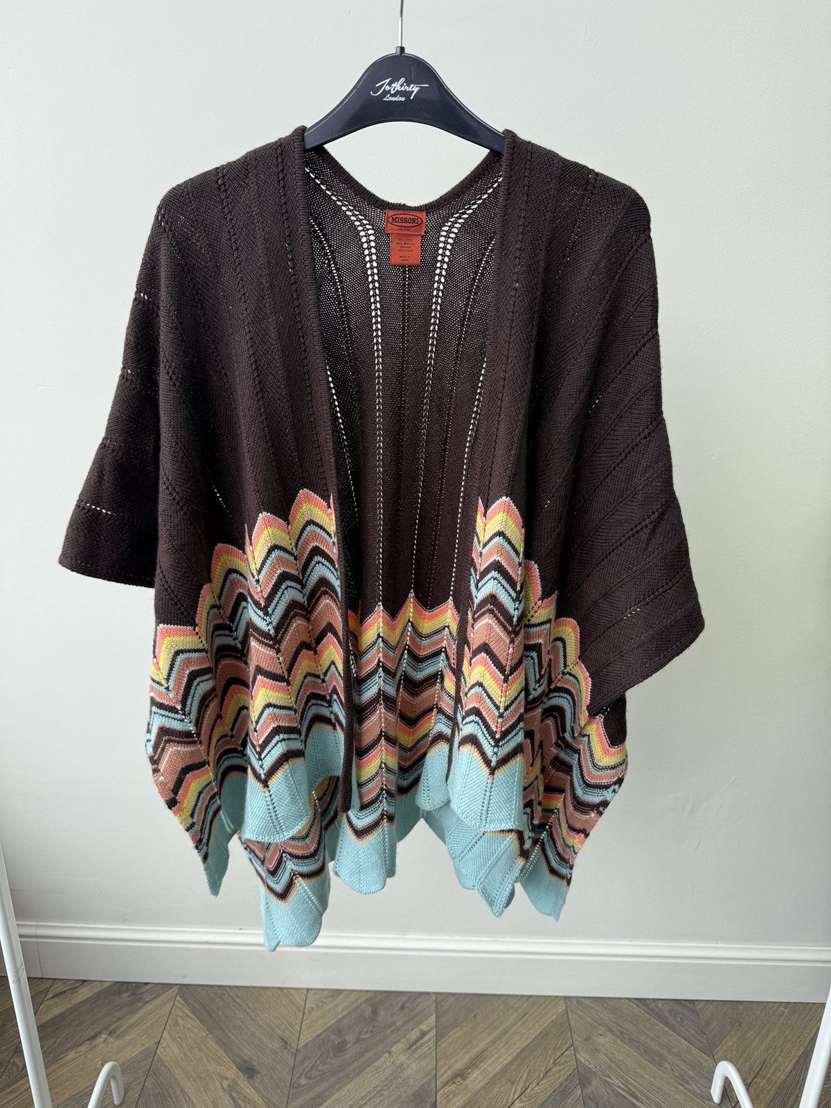 Missoni Missoni Women’s Wool Knit Cardigan Cape Poncho Zigzag Size ONE SIZE - 1 Thumbnail