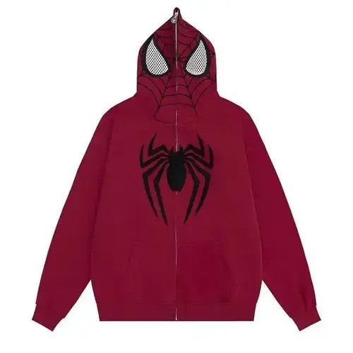 Japanese Brand Spider Man Anime Sweatshirt outdoor loose Gothic top Y2K Size US L / EU 52-54 / 3 - 1 Thumbnail
