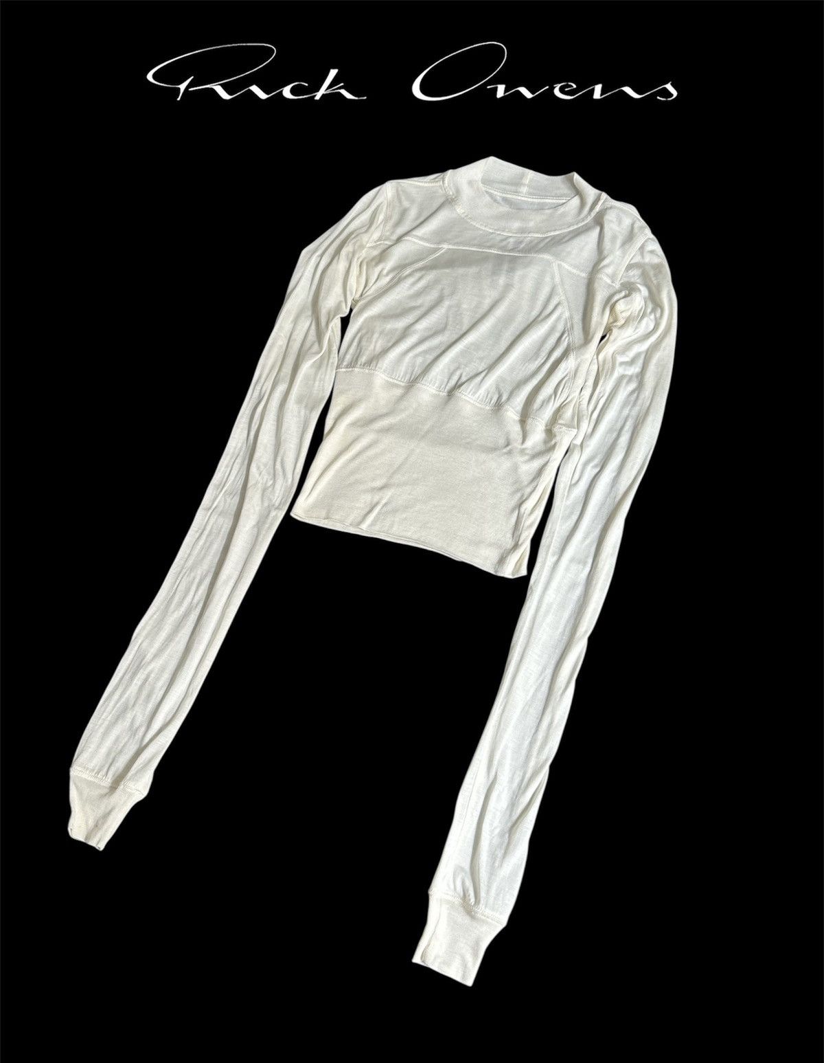 Rick Owens Rick owens s/s 18 dirt sweater cropped cream white Size S / US 4 / IT 40 - 4 Thumbnail