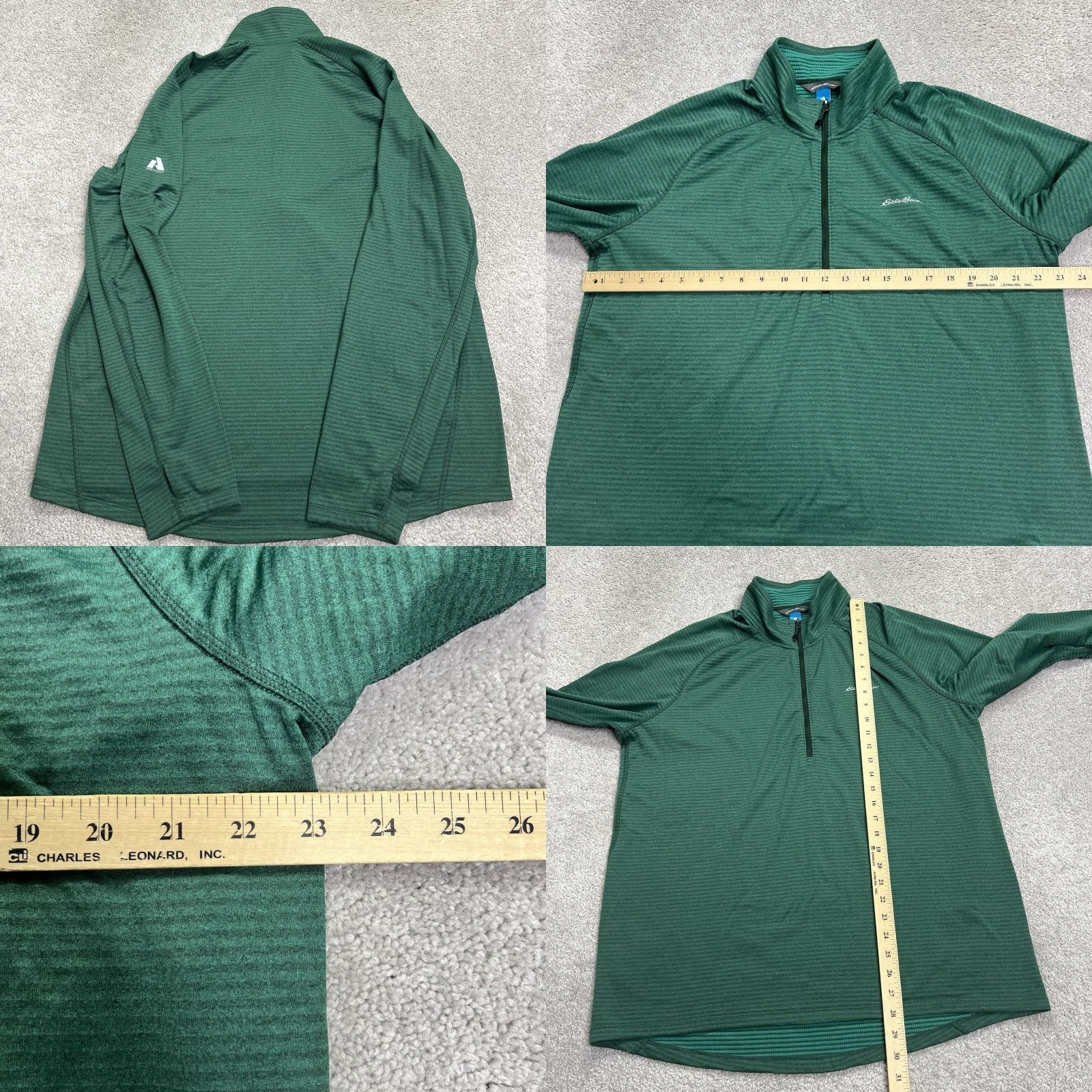 Eddie Bauer Eddie Bauer Pullover Mens XL Green First Ascent Stretch Sweater 1/4 Zip Athletic Lightweight Fleece Lined Size US XL / EU 56 / 4 - 8 Thumbnail
