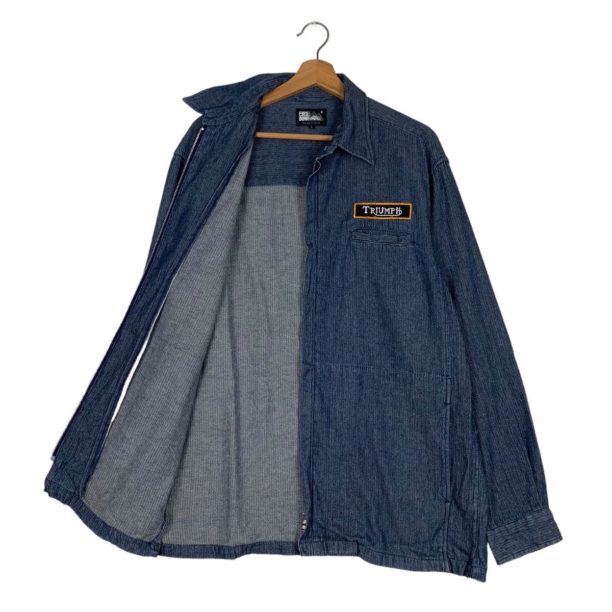 Japanese Brand FIRST DOWN Triumph Denim Casual Jacket #0884-C39 Size US L / EU 52-54 / 3 - 9 Thumbnail