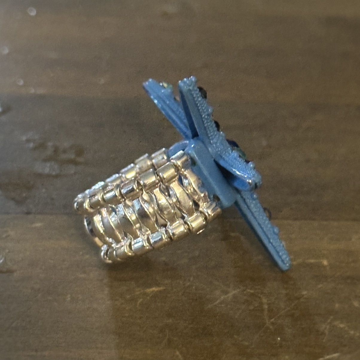 Other Blue rhinestone starfish stretch ring Size ONE SIZE - 4 Thumbnail