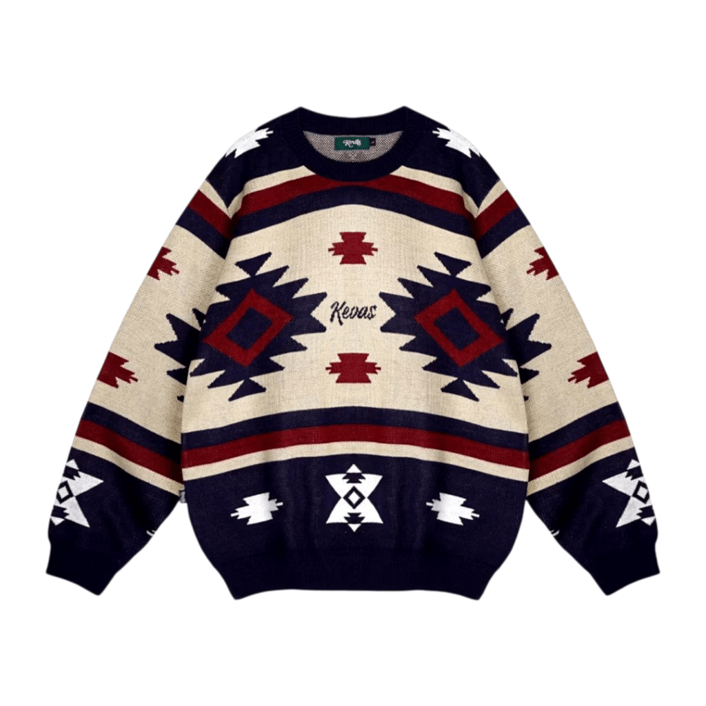 Vintage 🧵 Afaroo navajo native design knitted sweater Size US L / EU 52-54 / 3 - 1 Thumbnail