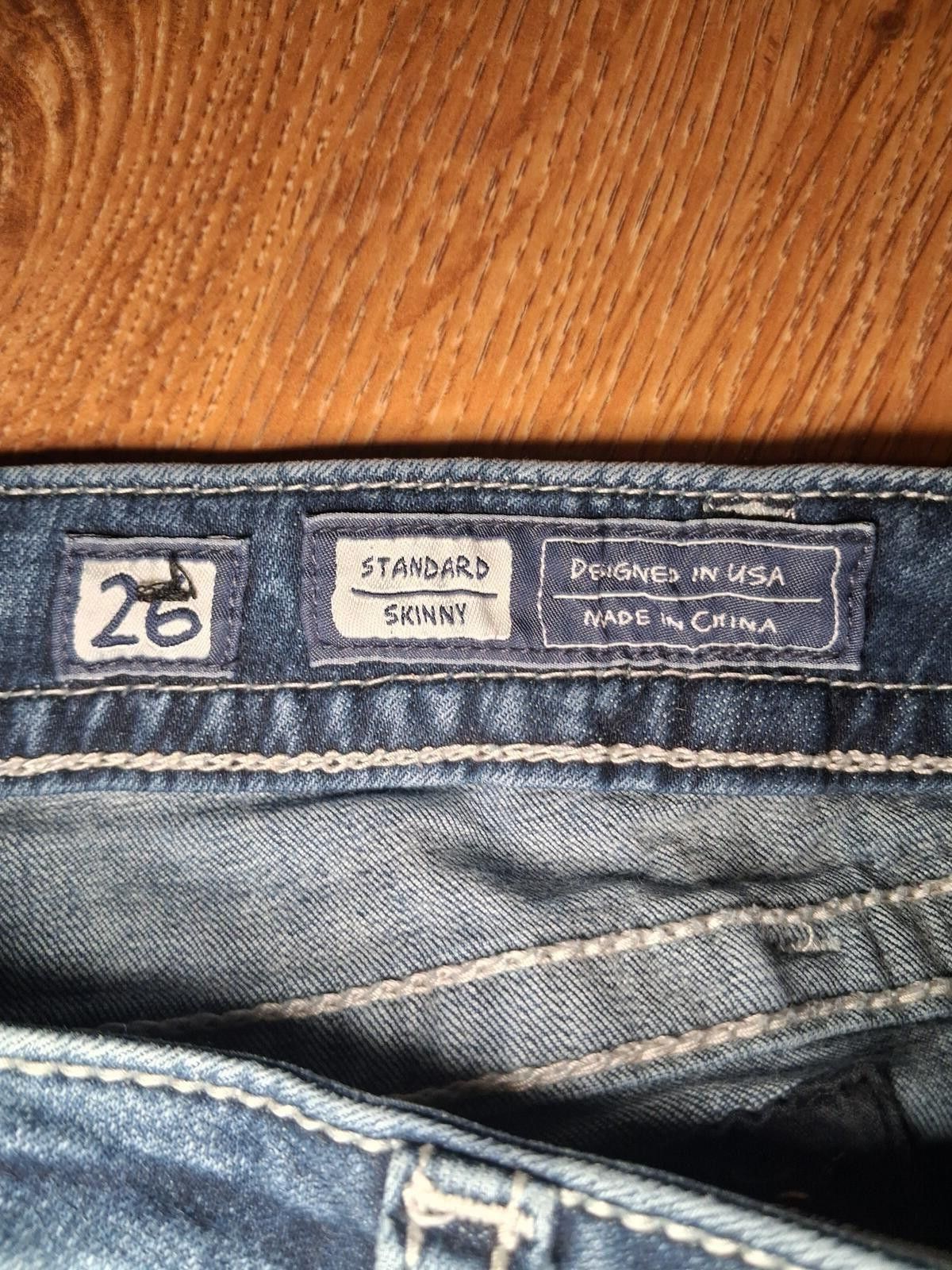 Other Miss Me Jeans Womens 26x31.5 Blue Cotton Distressed Skinny Size 26" / US 2 / IT 38 - 3 Thumbnail