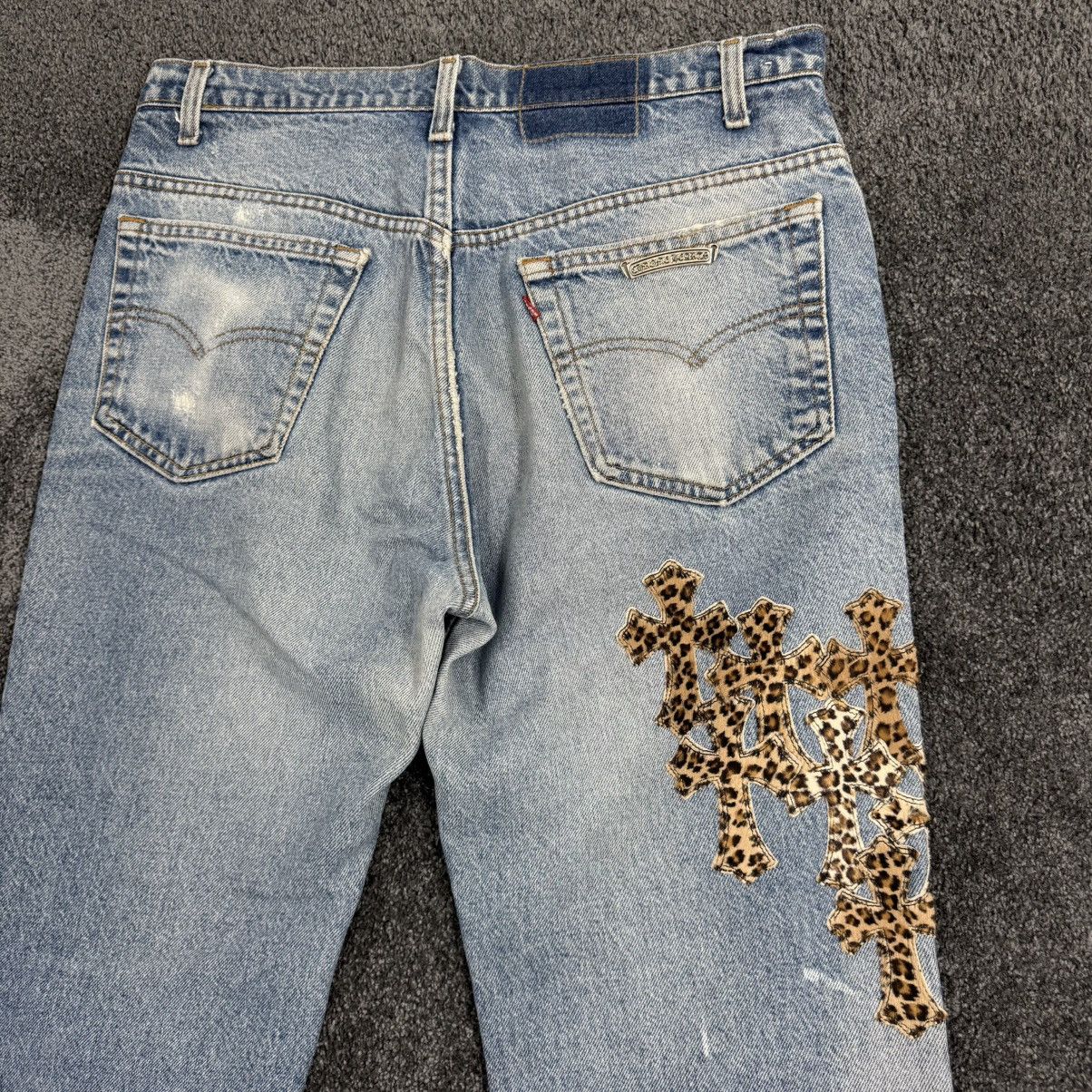 Chrome Hearts Chrome Hearts Cheetah Cross Patch Denim St. Barth Excluisve Size US 33 - 3 Thumbnail