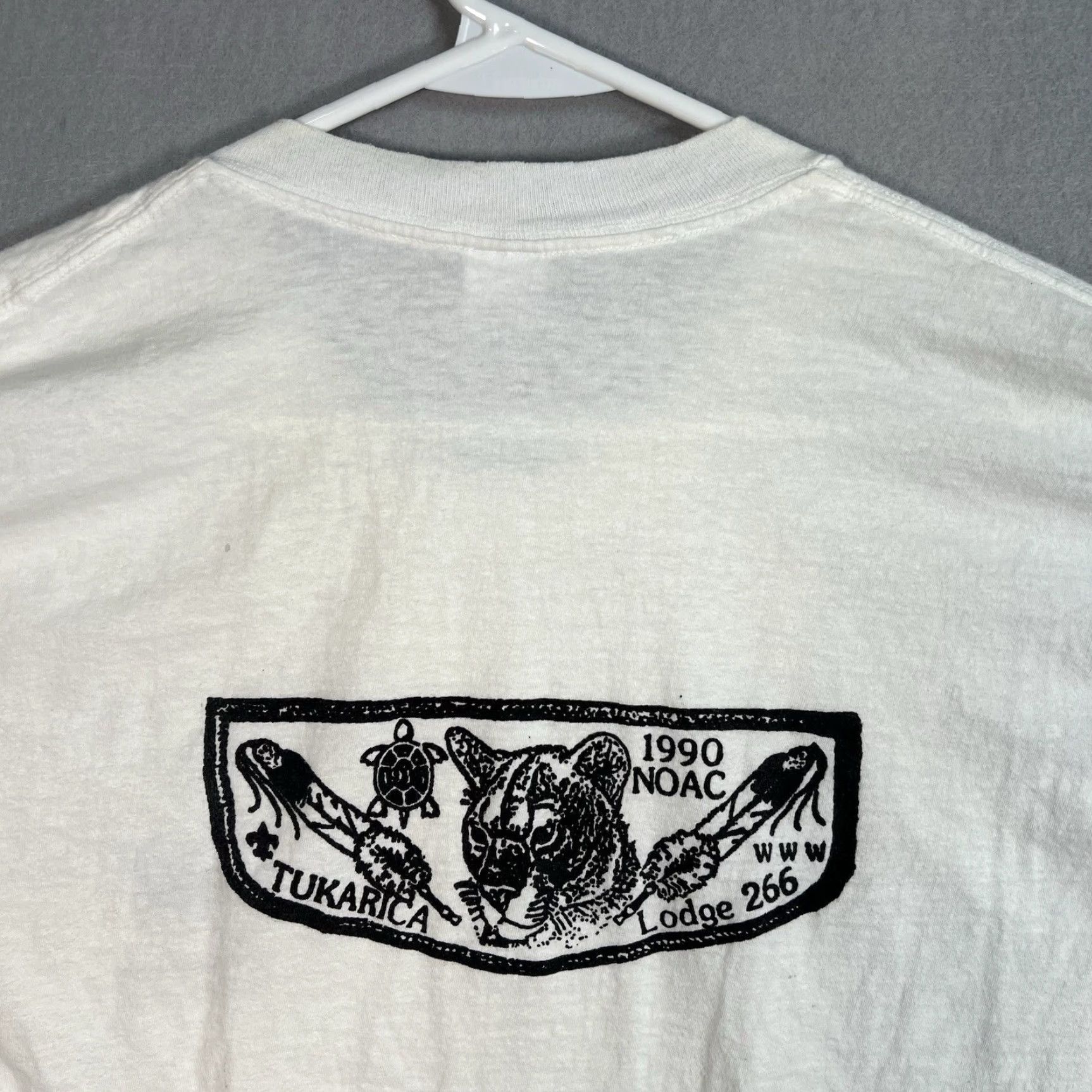 Hanes VINTAGE Turkarica 1990 NOAC Lodge 266 Wild Animals T Shirt Adult XL White MEN XL Graphic Tee Size US XL / EU 56 / 4 - 7 Thumbnail