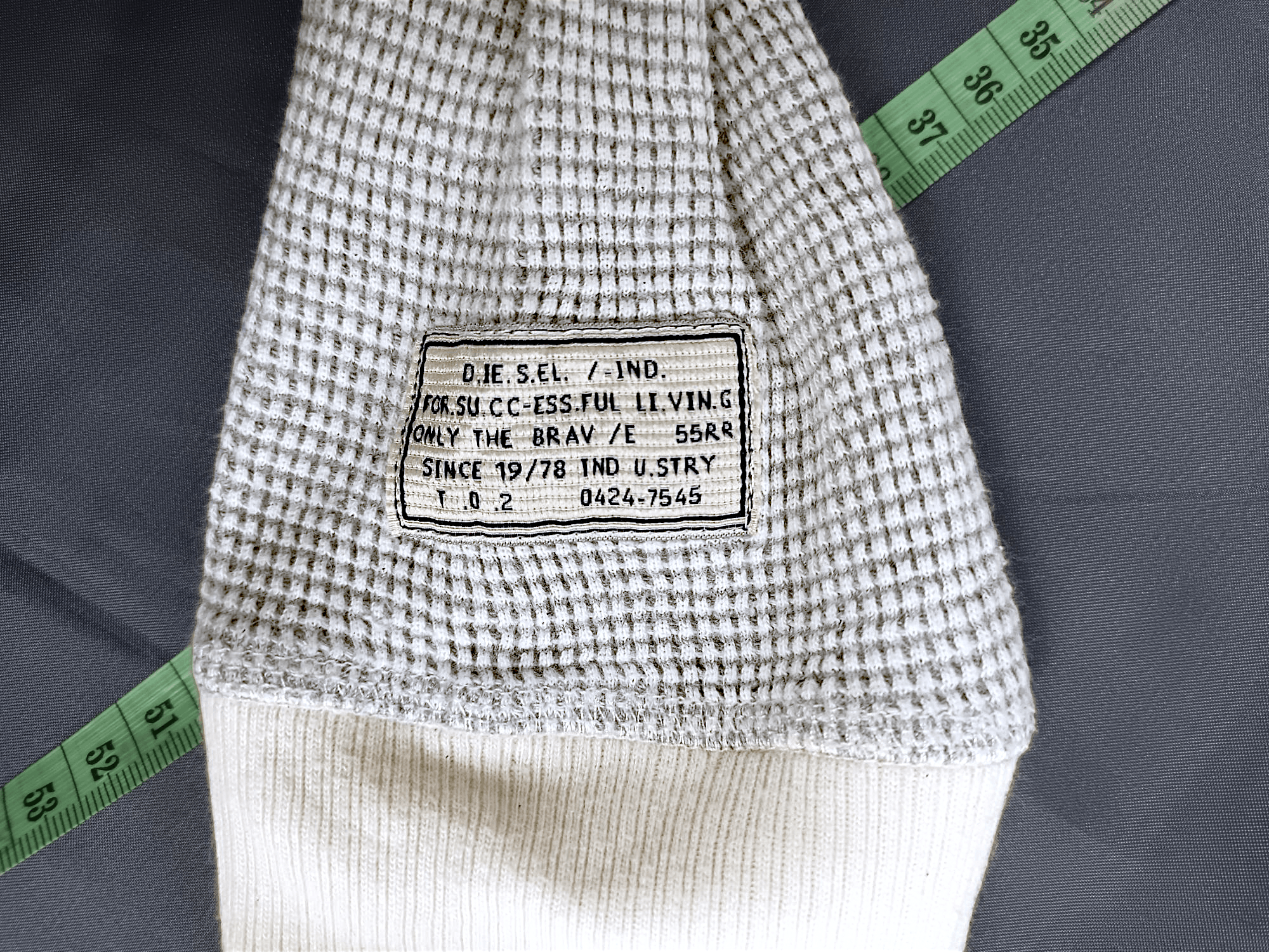 Diesel DIESEL-CO. Hoodie Slim Fit Waffle Knit Sweatshirt Jumper Size US L / EU 52-54 / 3 - 7 Thumbnail