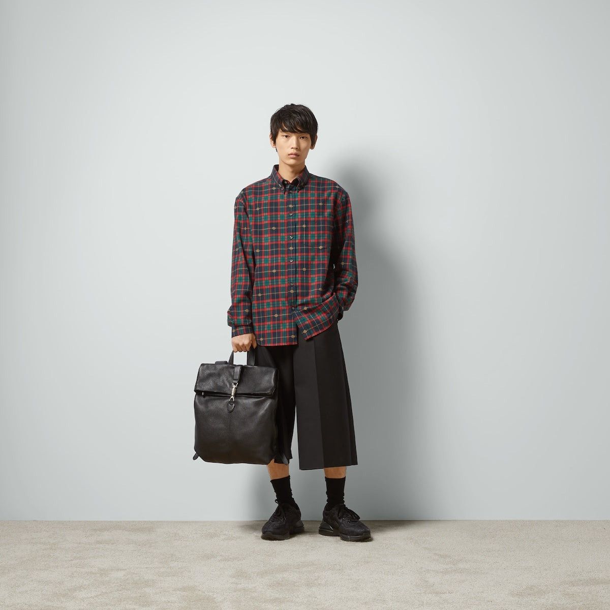 Gucci o1loc1c1225 770439 Double G Tartan Cotton Shirt Multicolor Size US L / EU 52-54 / 3 - 2 Thumbnail
