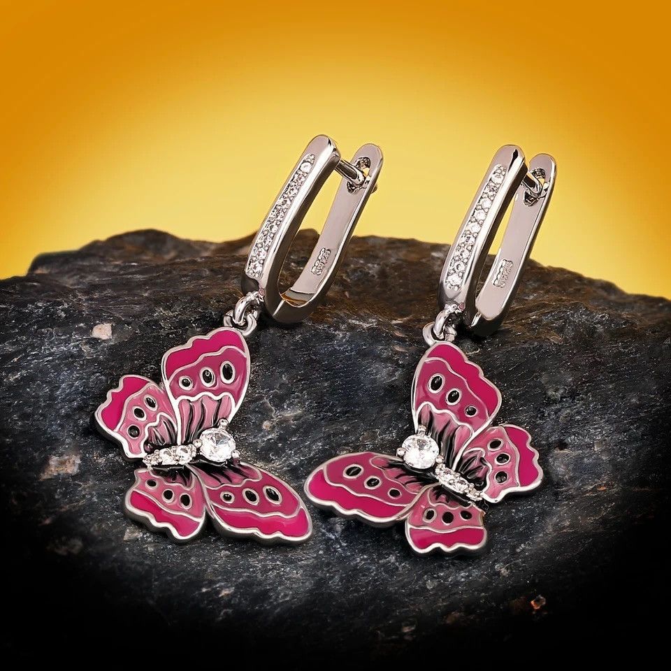 Jewelry Plated Butterfly Earrings Size ONE SIZE - 1 Thumbnail