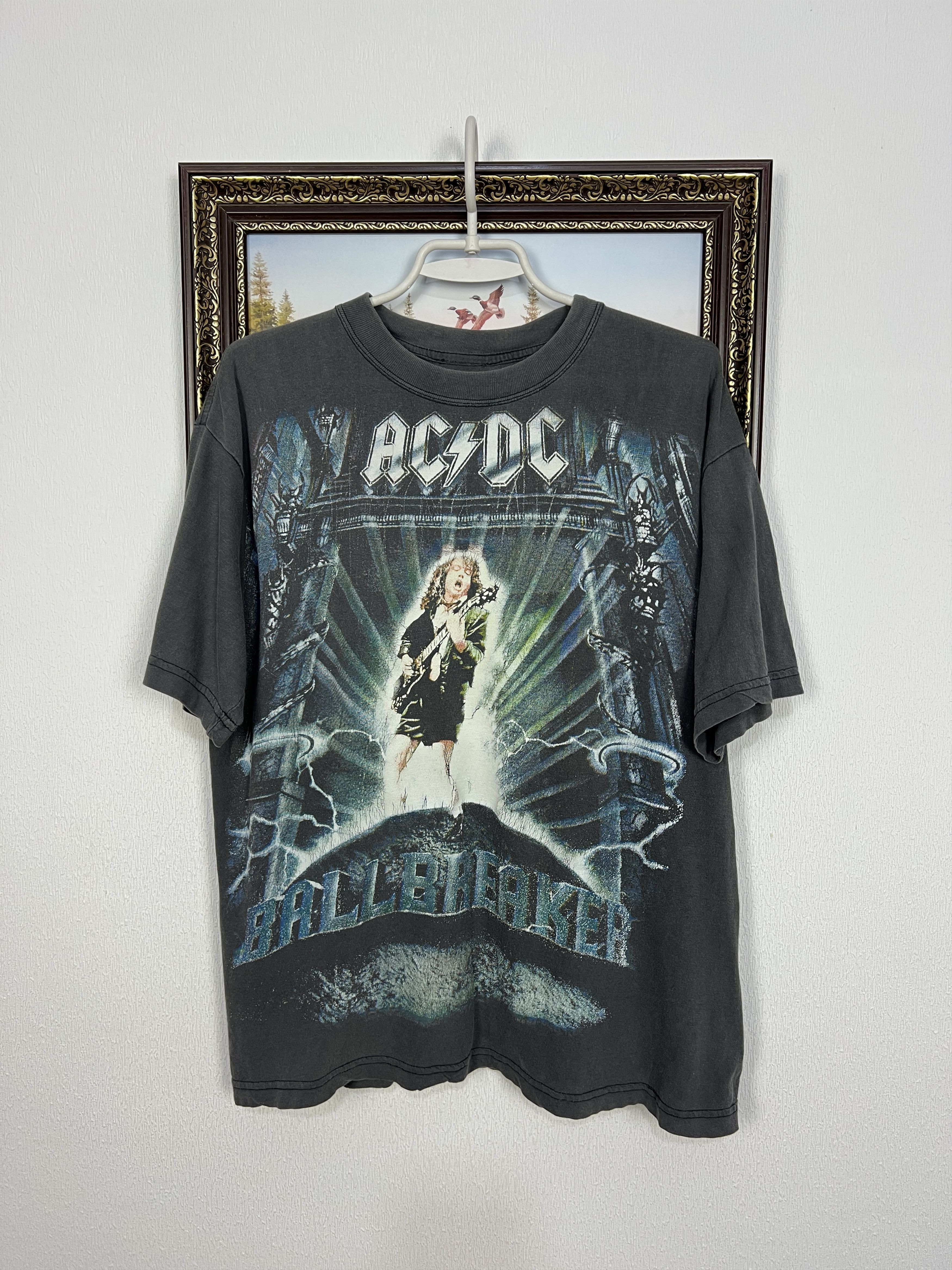 Vintage Vintage 90's Ac/Dc Ballbreaker Tour Concert Band Tee Shirt Size US M / EU 48-50 / 2 - 1 Thumbnail