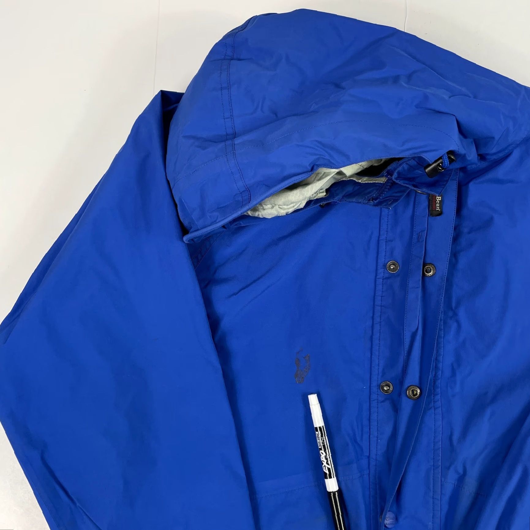 Vintage VINTAGE L.L.Bean Jacket Mens M Blue Goretex Waterproof Hooded Hiking Fishing Coat/Softshell Rain Wind-Resistant Size US M / EU 48-50 / 2 - 2 Thumbnail