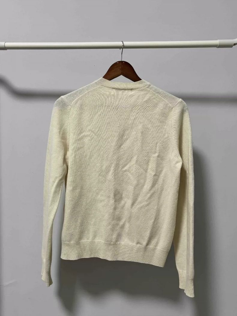 Comme des Garcons Comme Des Garcons White heart wool cardigan 2505-Nextarrow Size L / US 10 / IT 46 - 4 Thumbnail