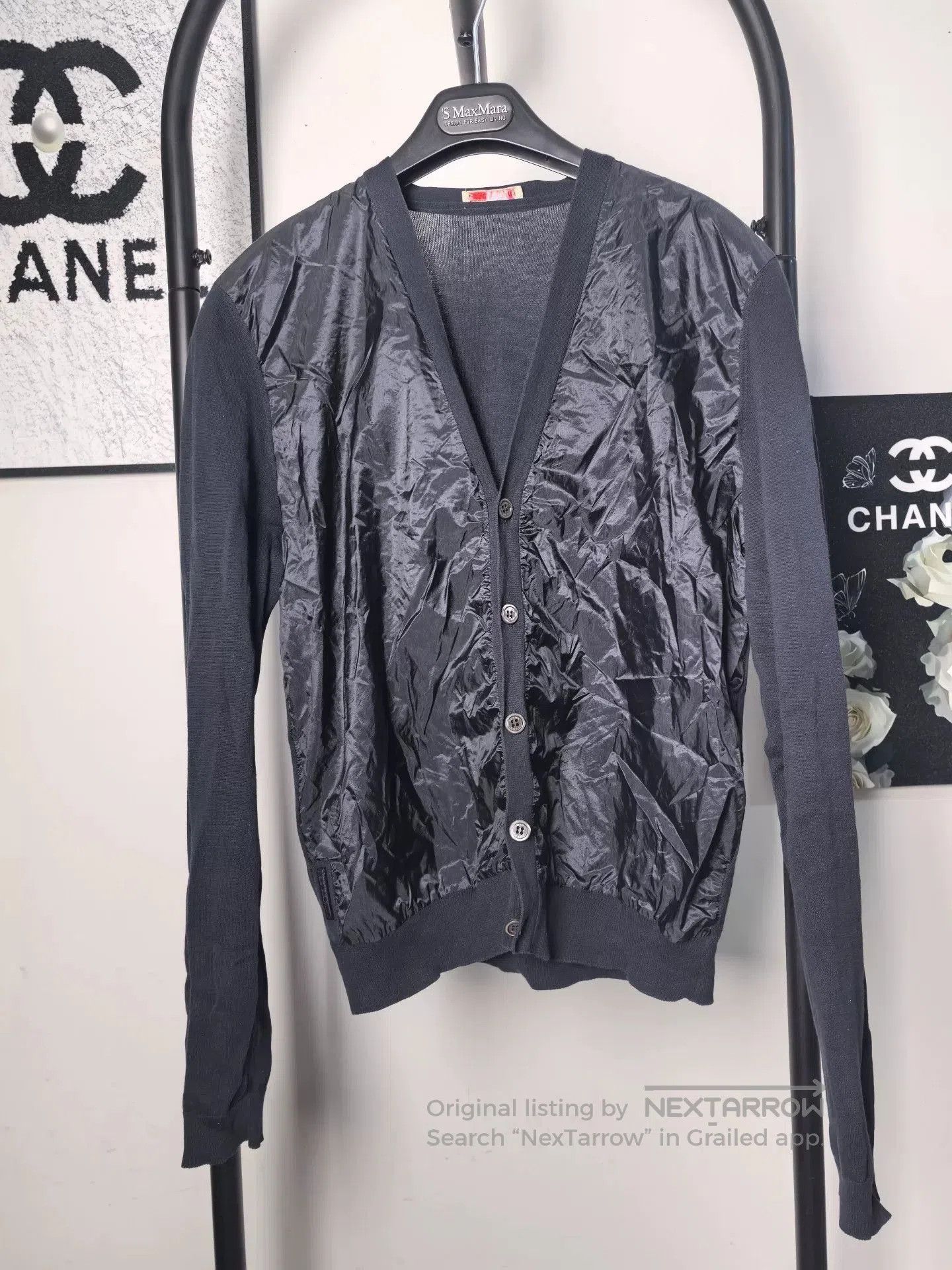 Prada Prada Nylon Panel Cardigan. Size US M / EU 48-50 / 2 - 1 Thumbnail
