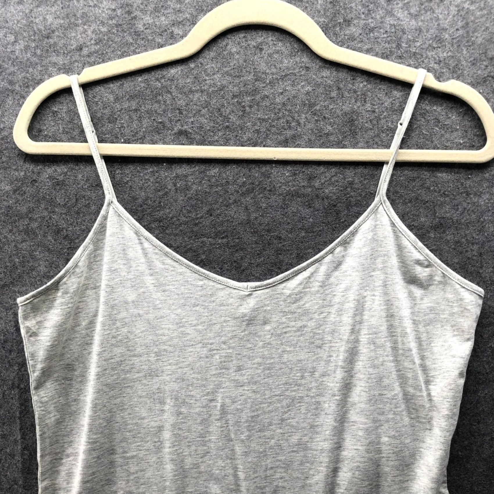 Madewell Madewell Cami Top Womens L Gray Heather V-Neck Unlined Adjustable Stretch Tank Camisole Shirt Slim Sleeveless Size L / US 10 / IT 46 - 3 Thumbnail