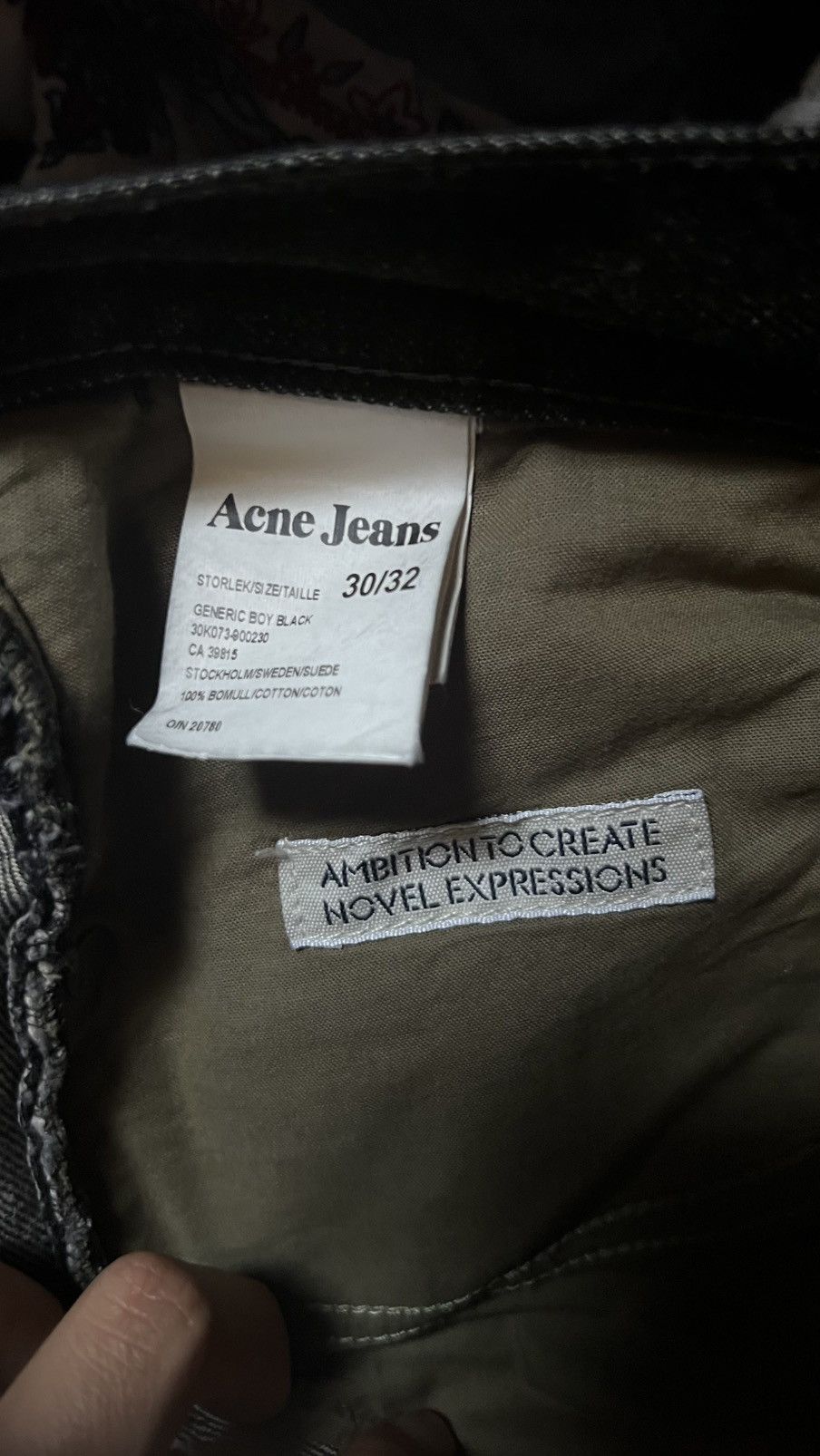 Acne Studios Acne Studios Archive Black/Gray Straight Leg Jeans Size US 30 / EU 46 - 4 Thumbnail