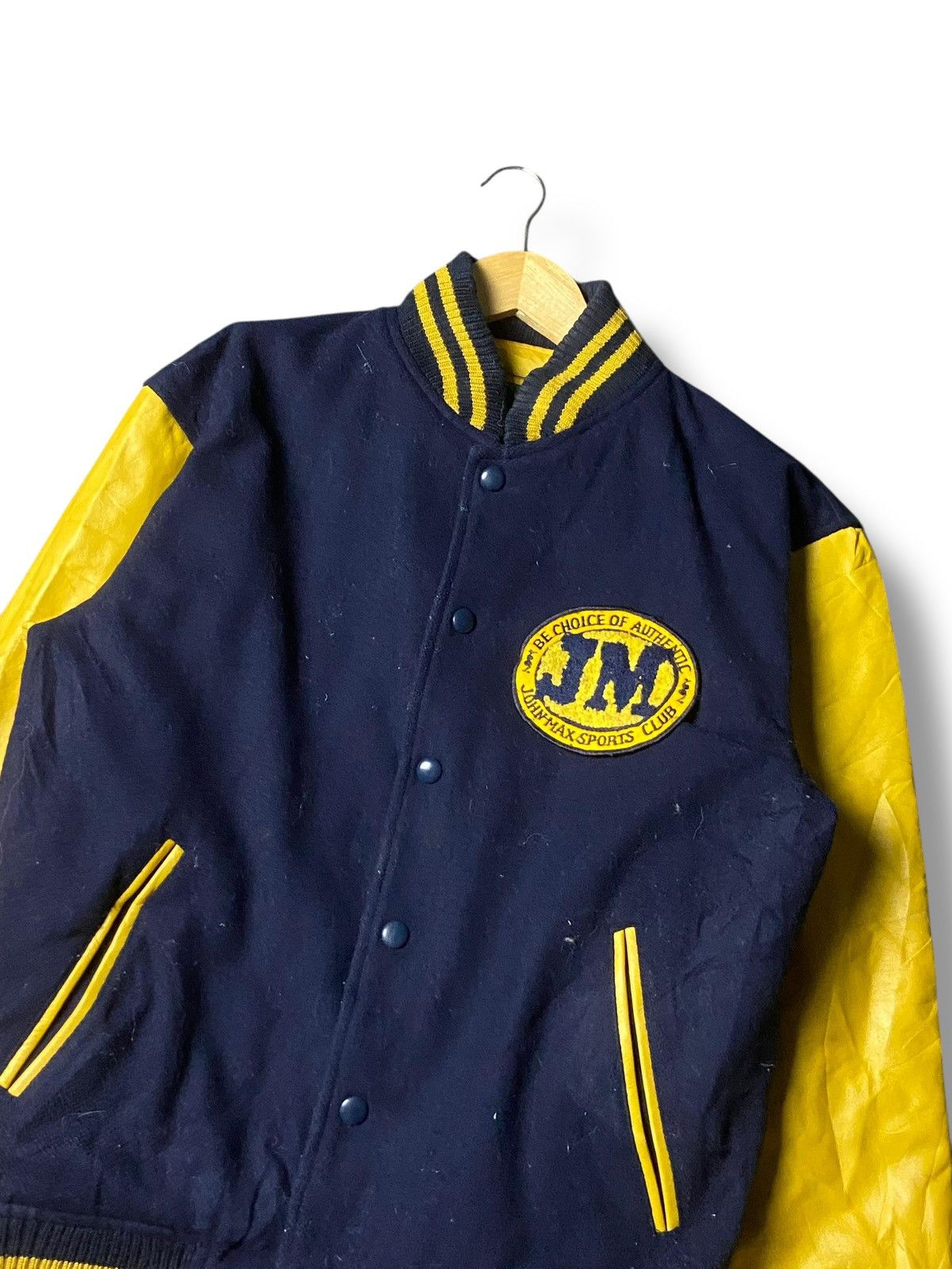 Japanese Brand John Max Wool Varsity Jacket with Leather Sleeve (159) Size US L / EU 52-54 / 3 - 6 Thumbnail