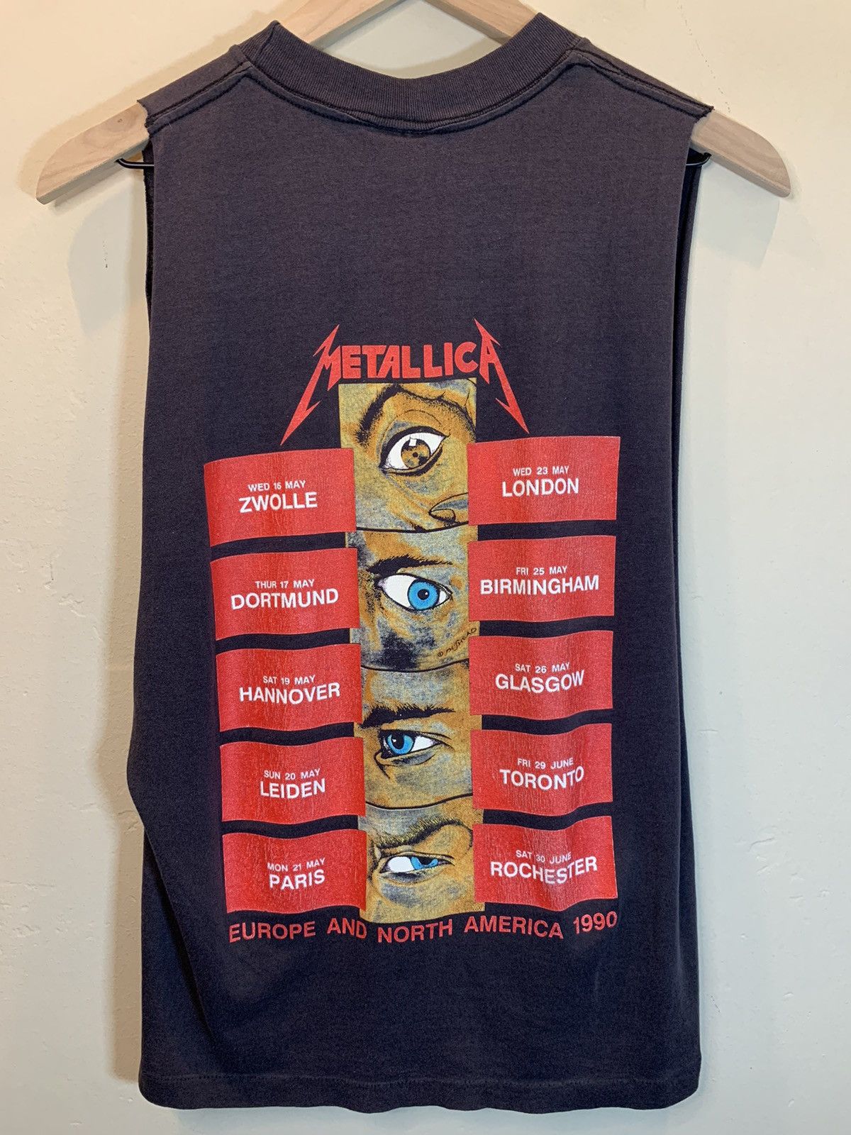 Brockum × Metallica × Vintage RARE Vintage 1990 Metallica Pushead Europe America Tour Tank Size US M / EU 48-50 / 2 - 2 Thumbnail