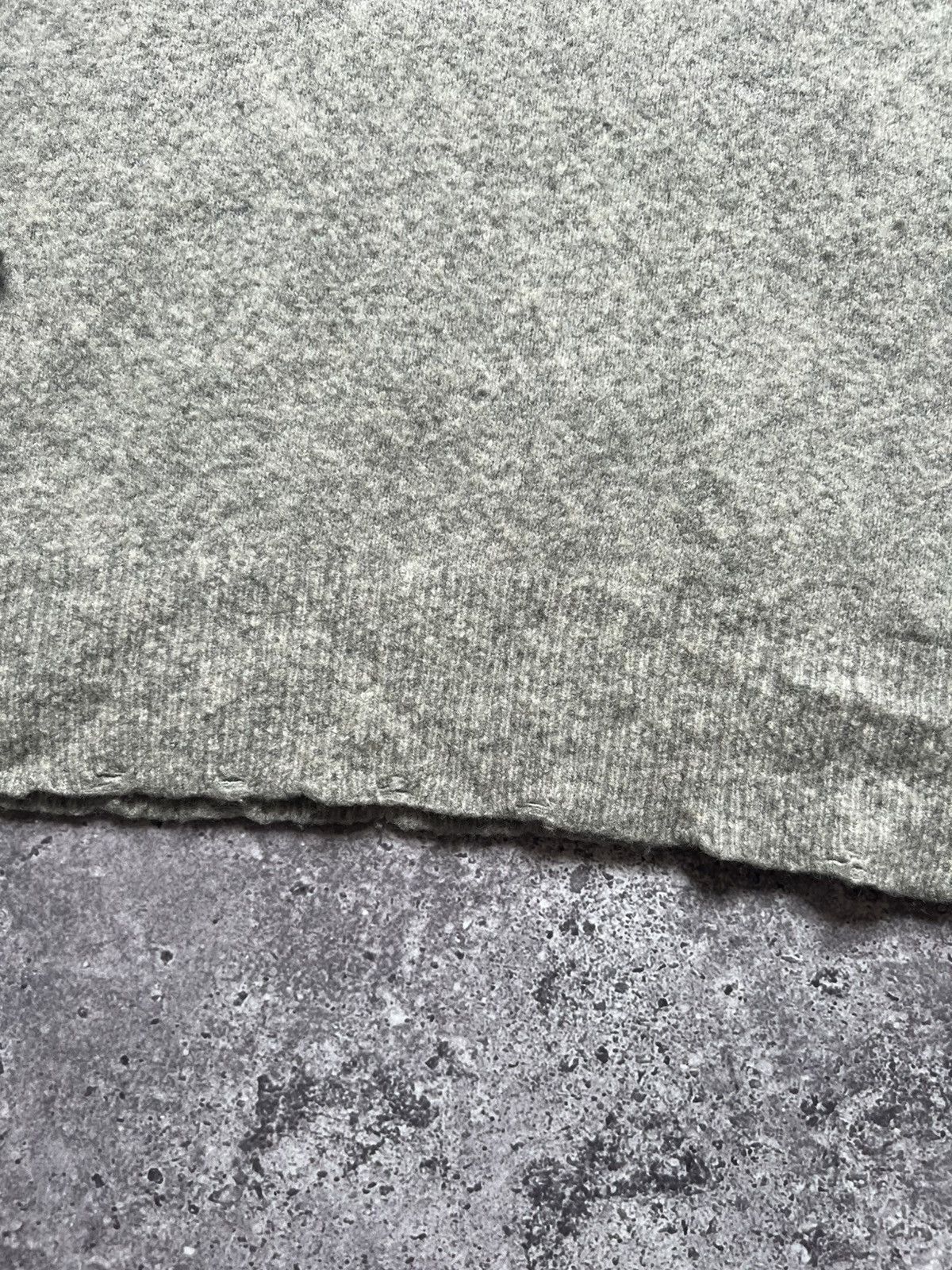 Allsaints AllSaints Wool Distressed Sweater Gray Medium Men's Size US M / EU 48-50 / 2 - 9 Thumbnail