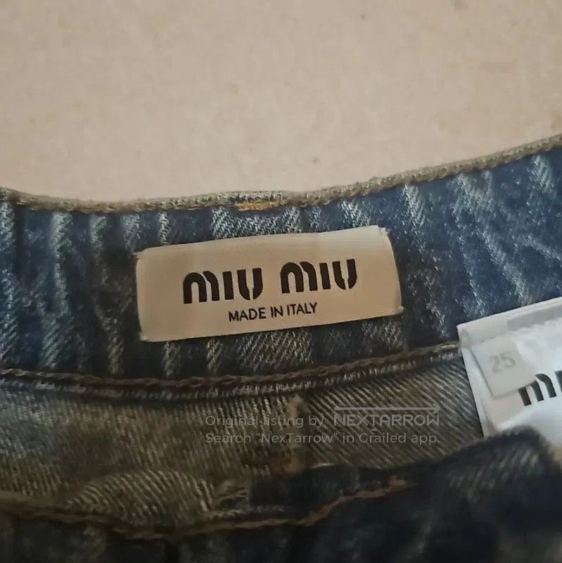 Miu Miu Miu Miu Blue Cotton Women's Shorts . Size 23" - 3 Thumbnail