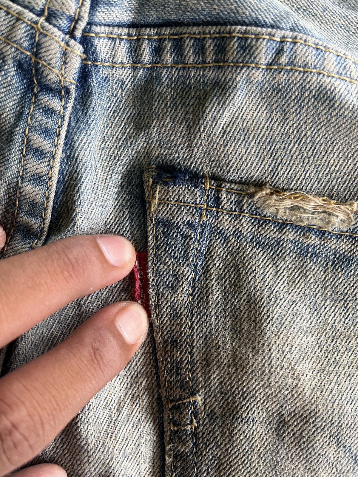 If Six Was Nine Vintage Levis Mudwash Denim Size US 33 - 4 Thumbnail