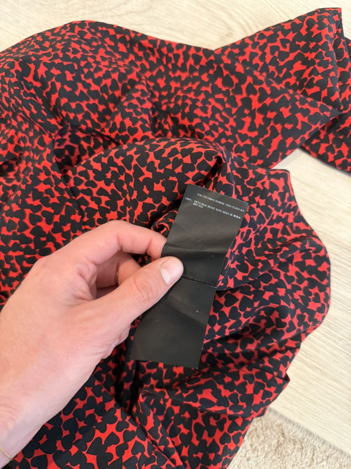 Saint Laurent Paris s/s 2014 hearts silk shirt!! Size US S / EU 44-46 / 1 - 8 Thumbnail