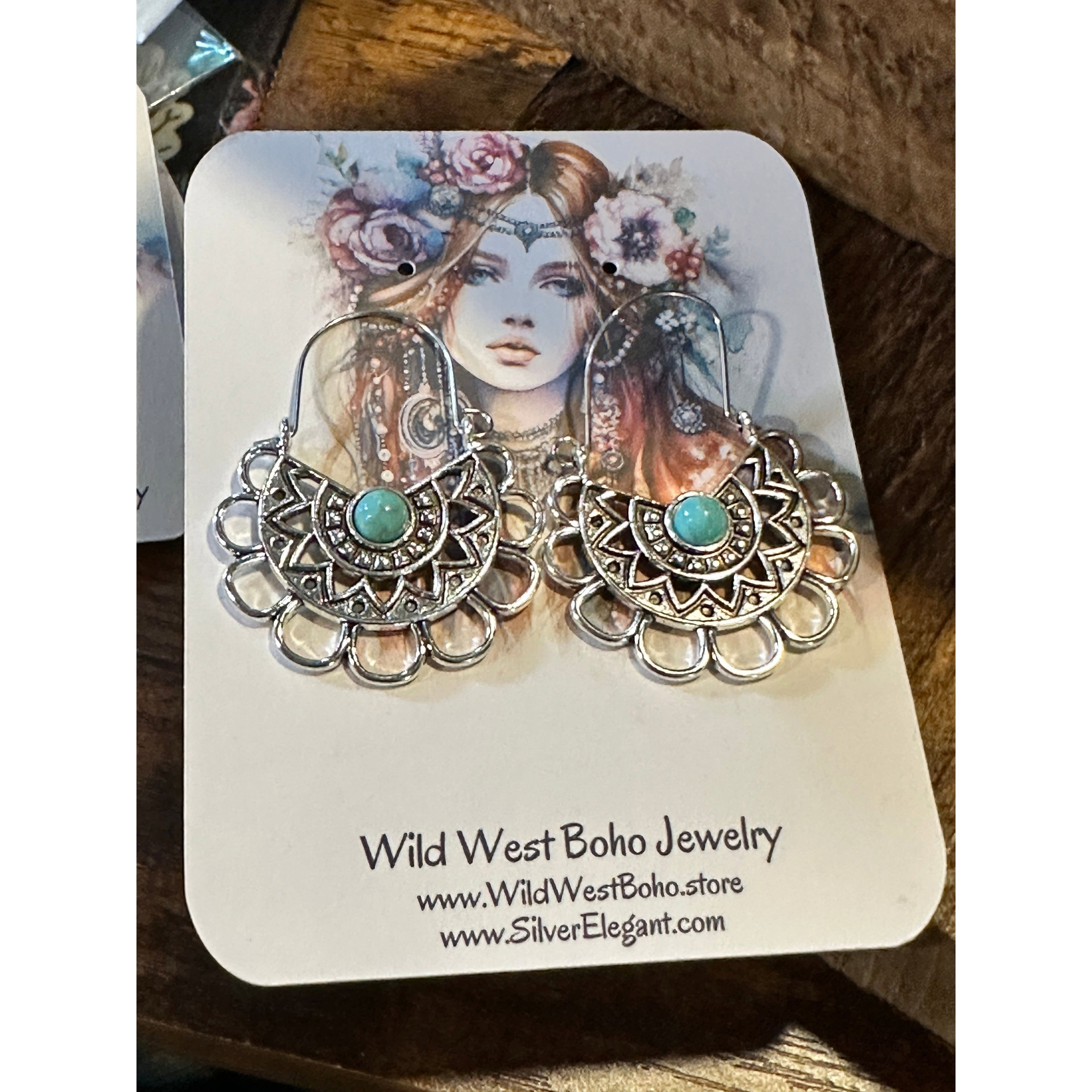 Other Boho Vintage Chic Southwestern Lace Dangle Wire Earrings, Si Size ONE SIZE - 8 Thumbnail